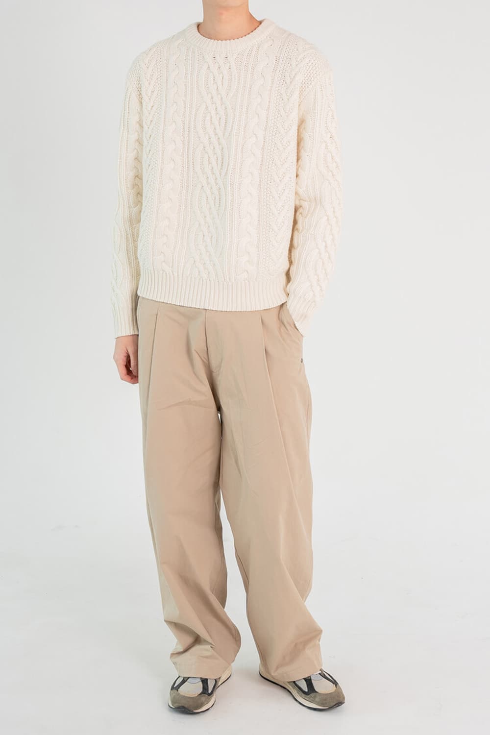 월스와일무브먼트 헤비 케이블 스웨터 (Ivory) 1사이즈 상품이미지4