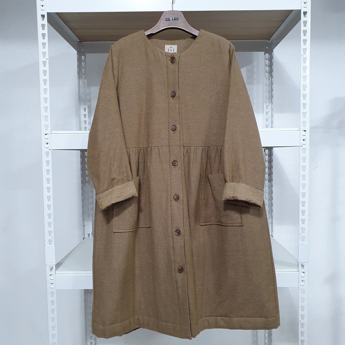 일본 빈티지 사만사모스 린넨 혼방 누빔 원피스 레이어드 재킷 모리걸 상품이미지1