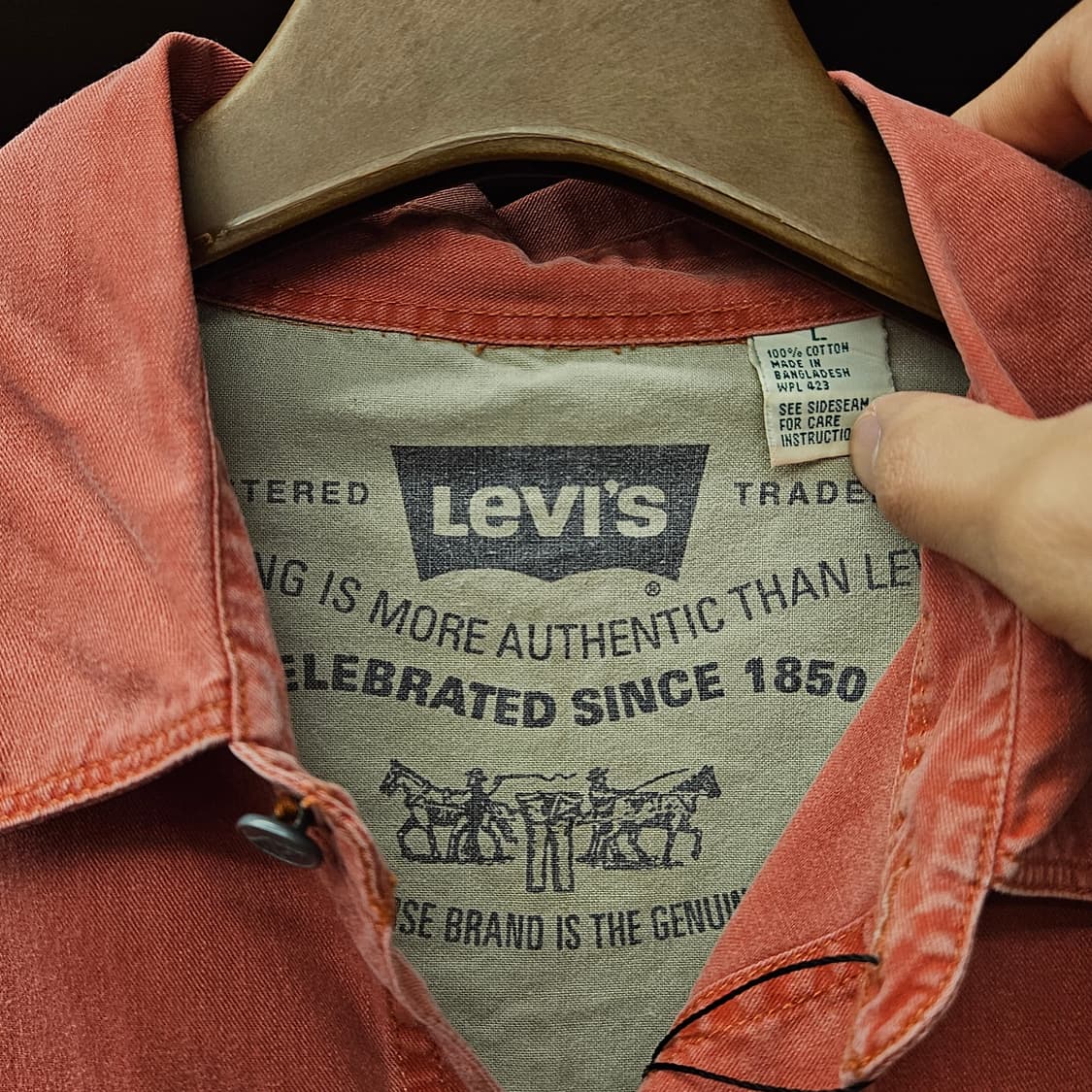 리바이스 블랙택 투포켓 러스티 페이딩 워크 셔츠 N1132 상품이미지6