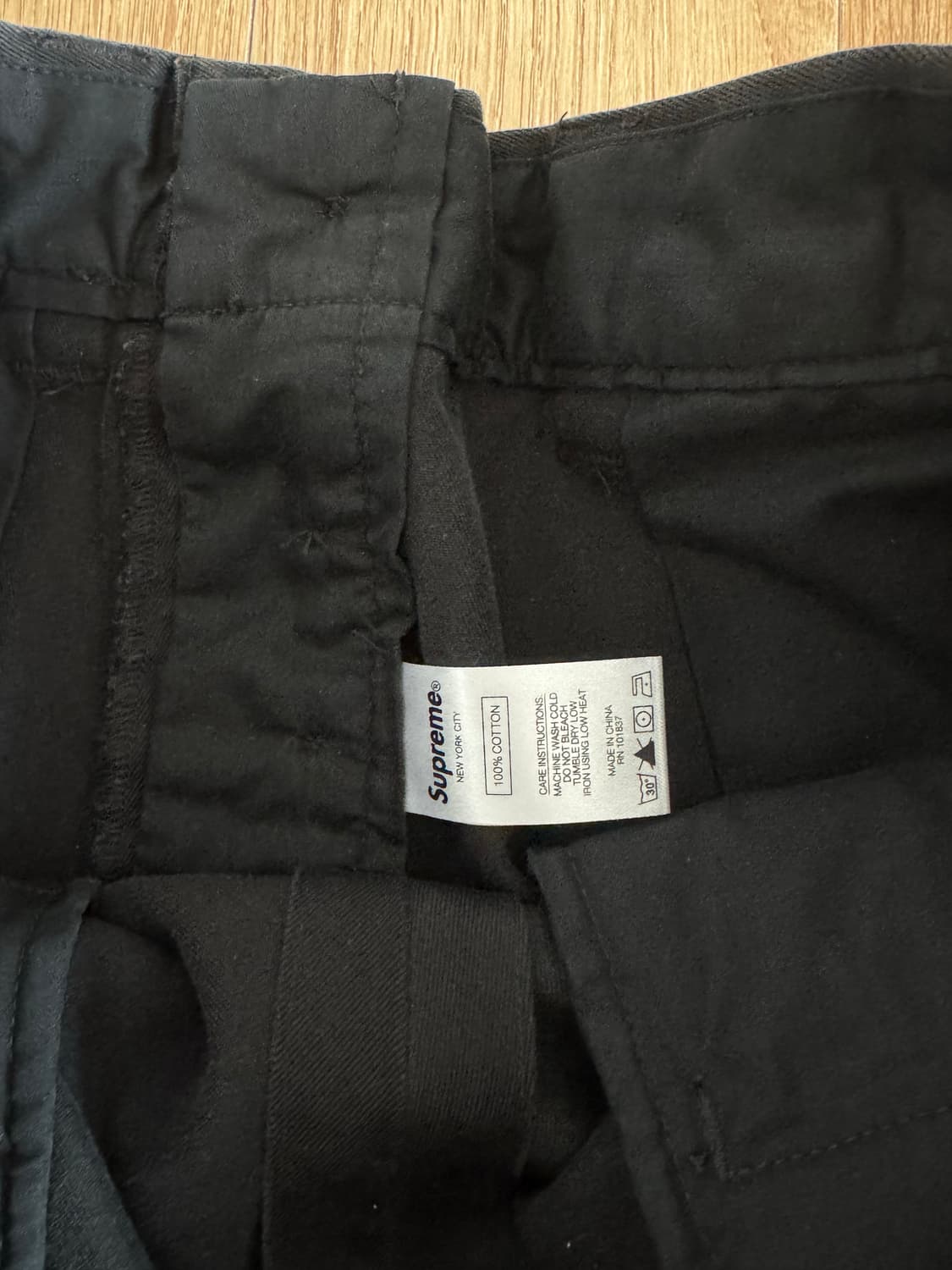 슈프림 크라운 치노팬츠 블랙 상품이미지5