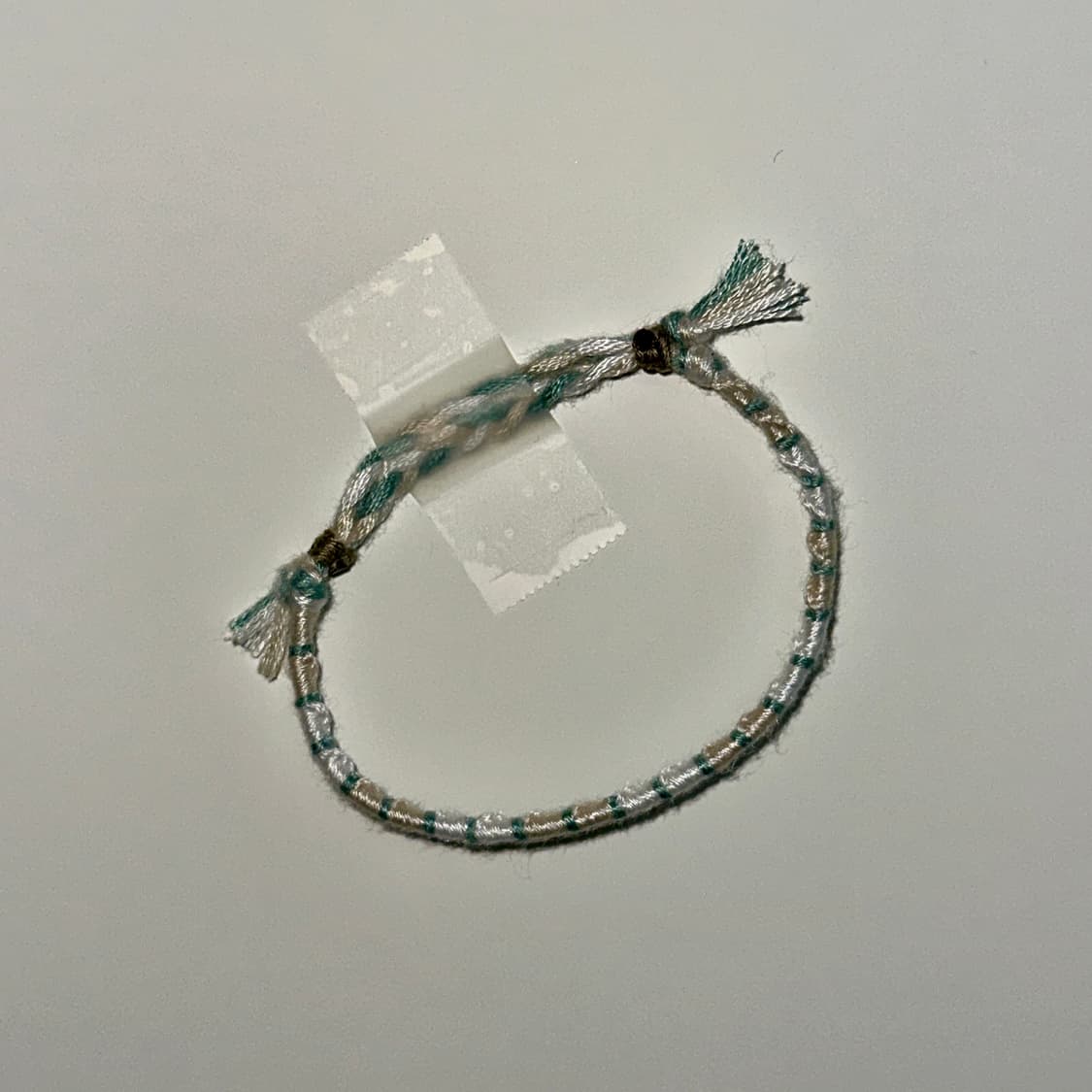 핸드메이드 스트라이프 실팔찌 (레드, 민트) 상품이미지3