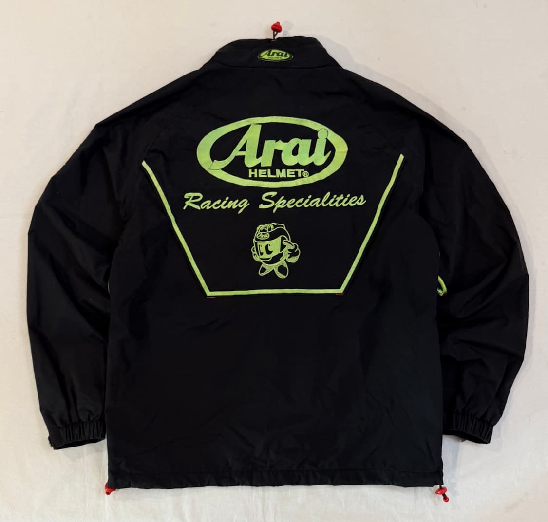 아라이 헬멧 블랙 형광 빅로고 라이더 자켓 바람막이 상품이미지1