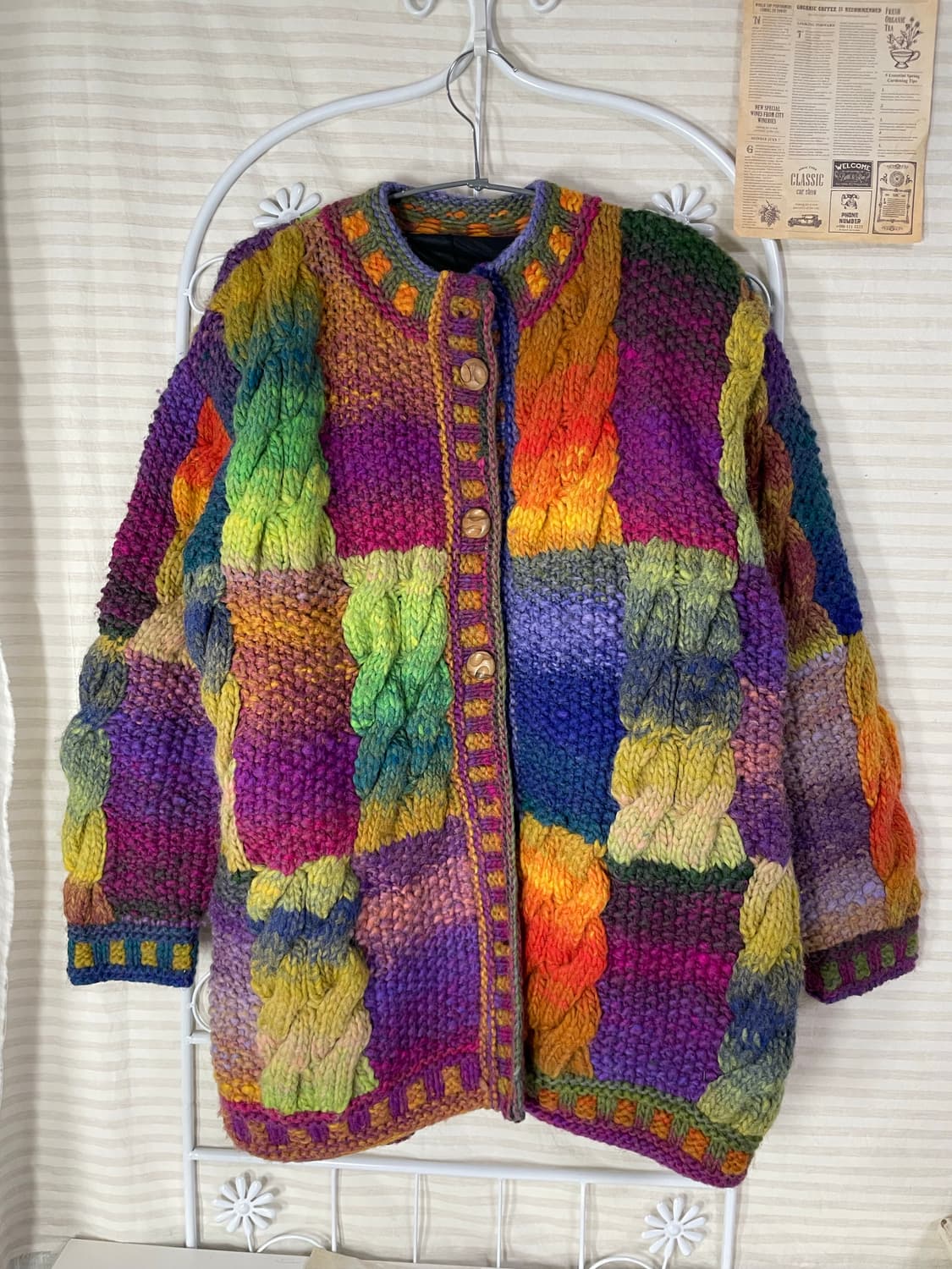 빈티지 레인보우 니트 코이찬 873 y2k 스트릿 모리 갸루 일본빈티지 상품이미지1