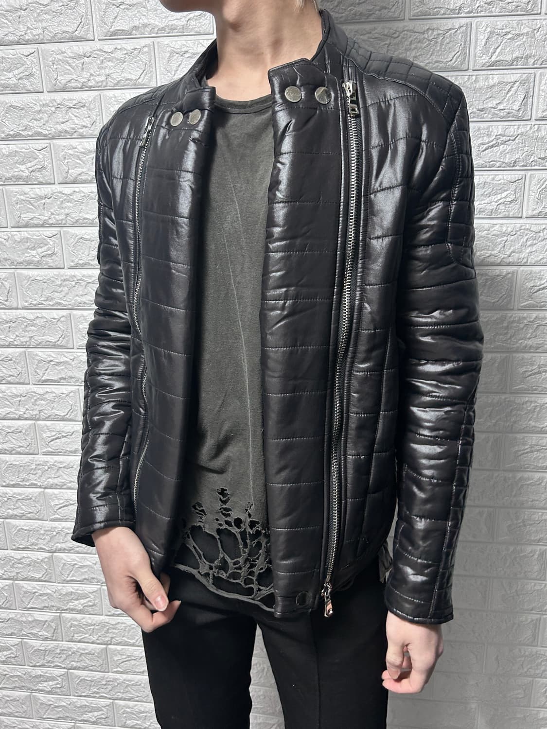 퀼티드 더블 지퍼 패딩 자켓 상품이미지1