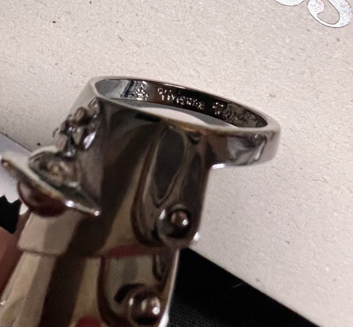 비비안웨스트우드 orb 실버 너클링 반지 상품이미지4