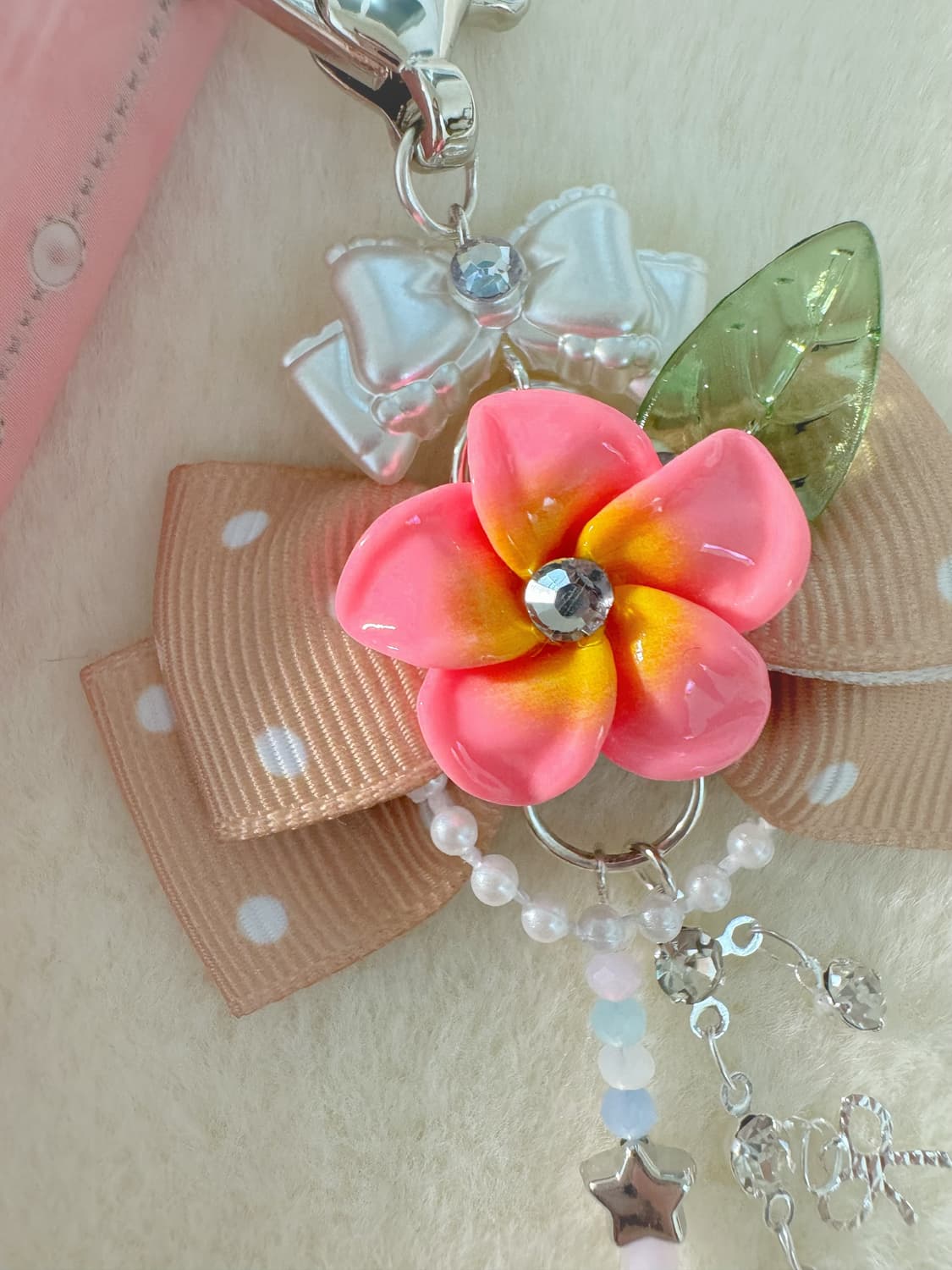 [handmade] 태닝키티 큐빅 히비스커스 키링 ˚₊‧꒰ა (=ˆ ･ 상품이미지5