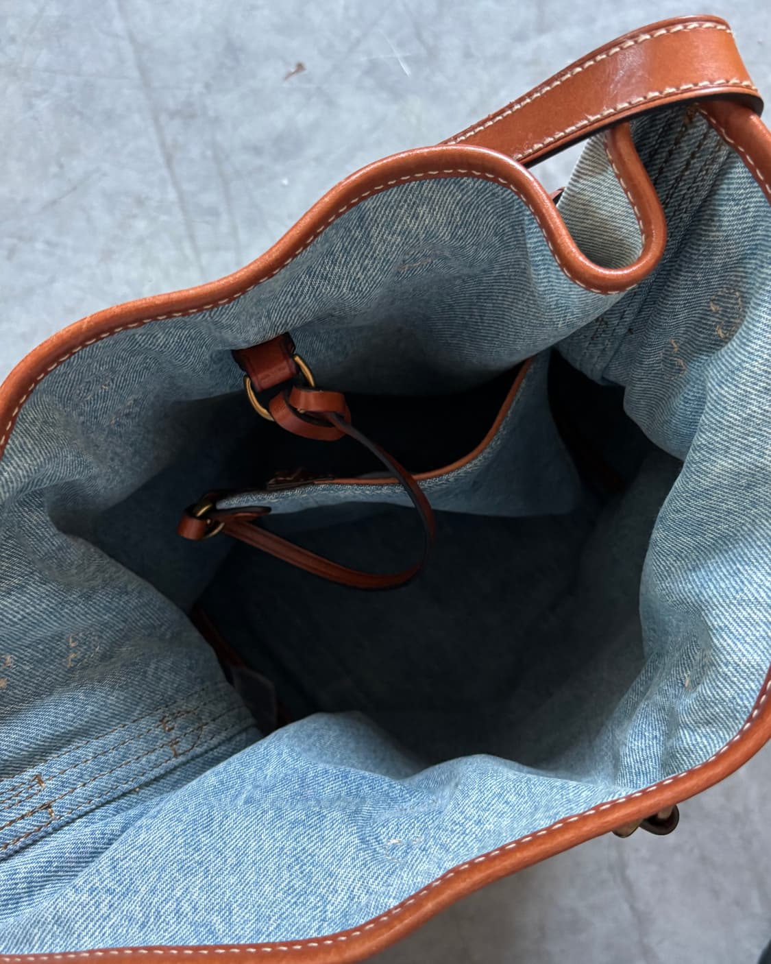 Polo 폴로 랄프로렌 데님 미디어 벨포트 버킷 백 상품이미지7