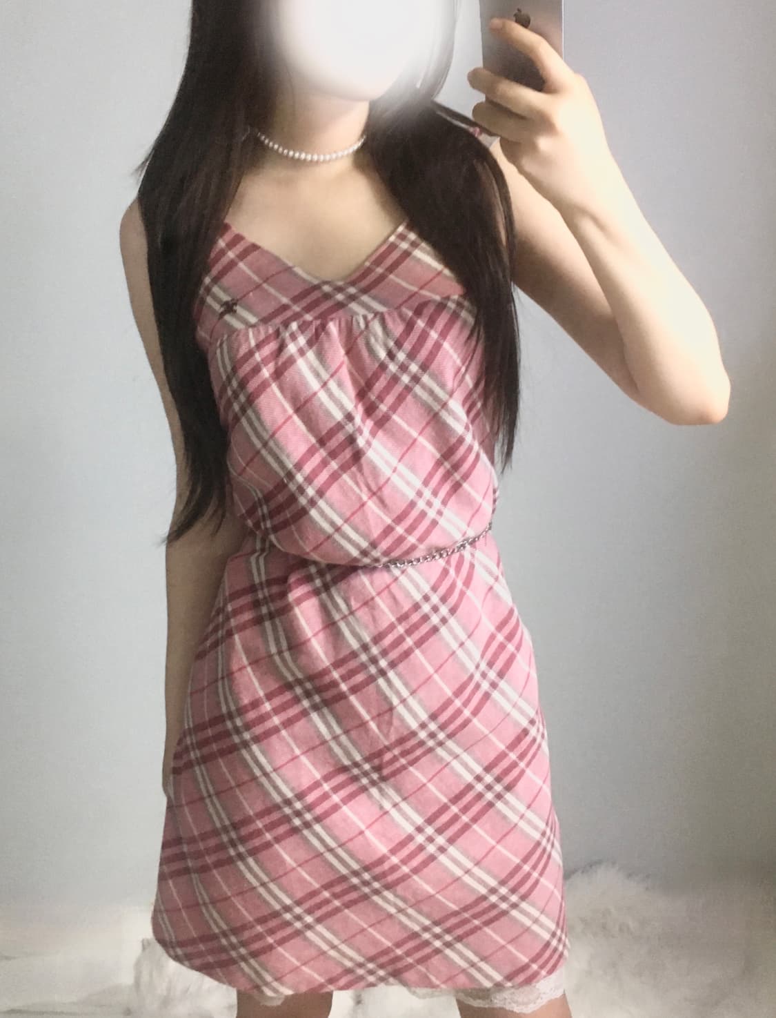 버버리 블루라벨 핑크 노바체크 원피스 상품이미지3