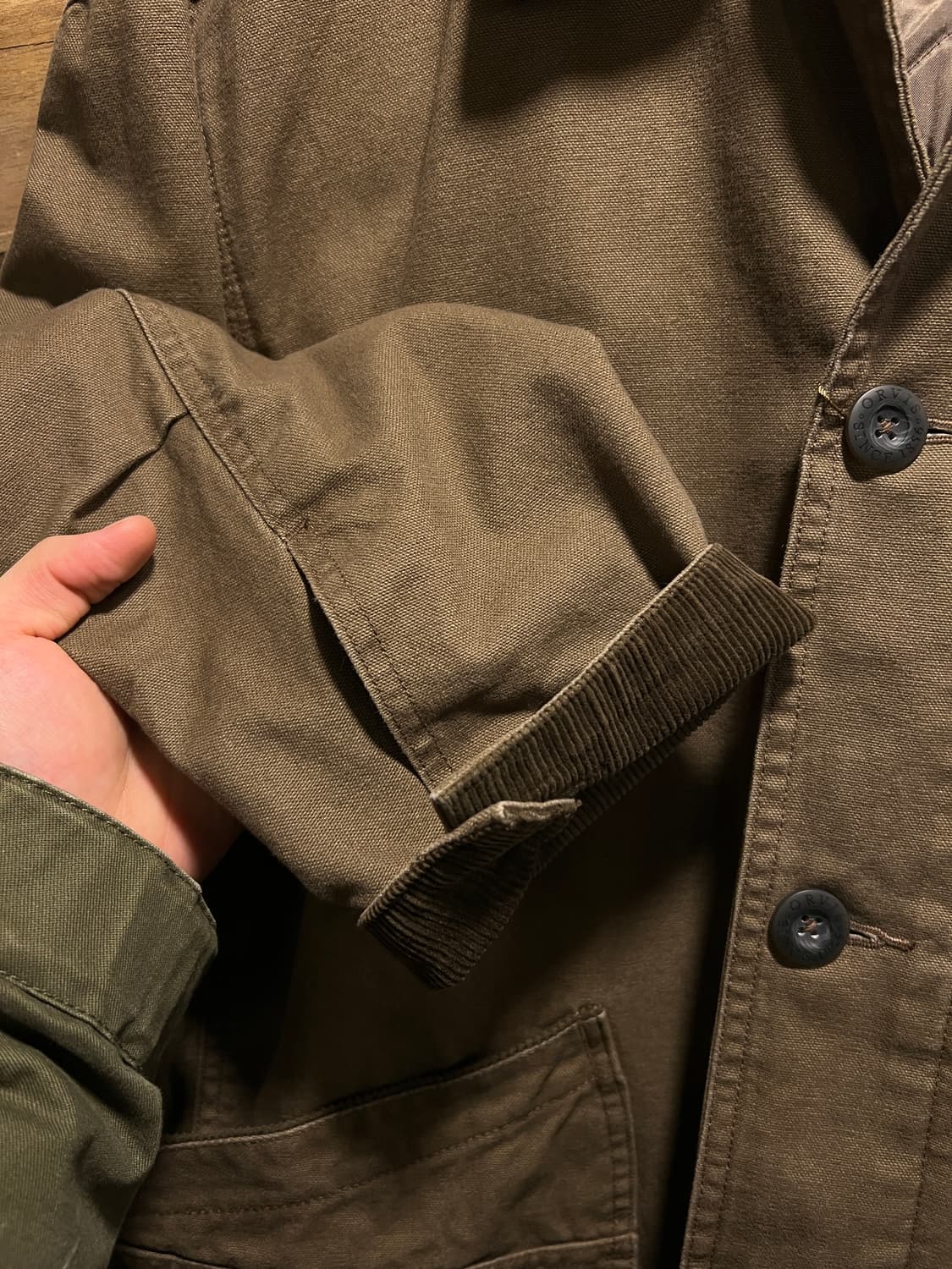 [L]ORVIS USA 오르비스 퀼팅 라이닝 브라운 캔버스 헌팅 자켓 상품이미지4