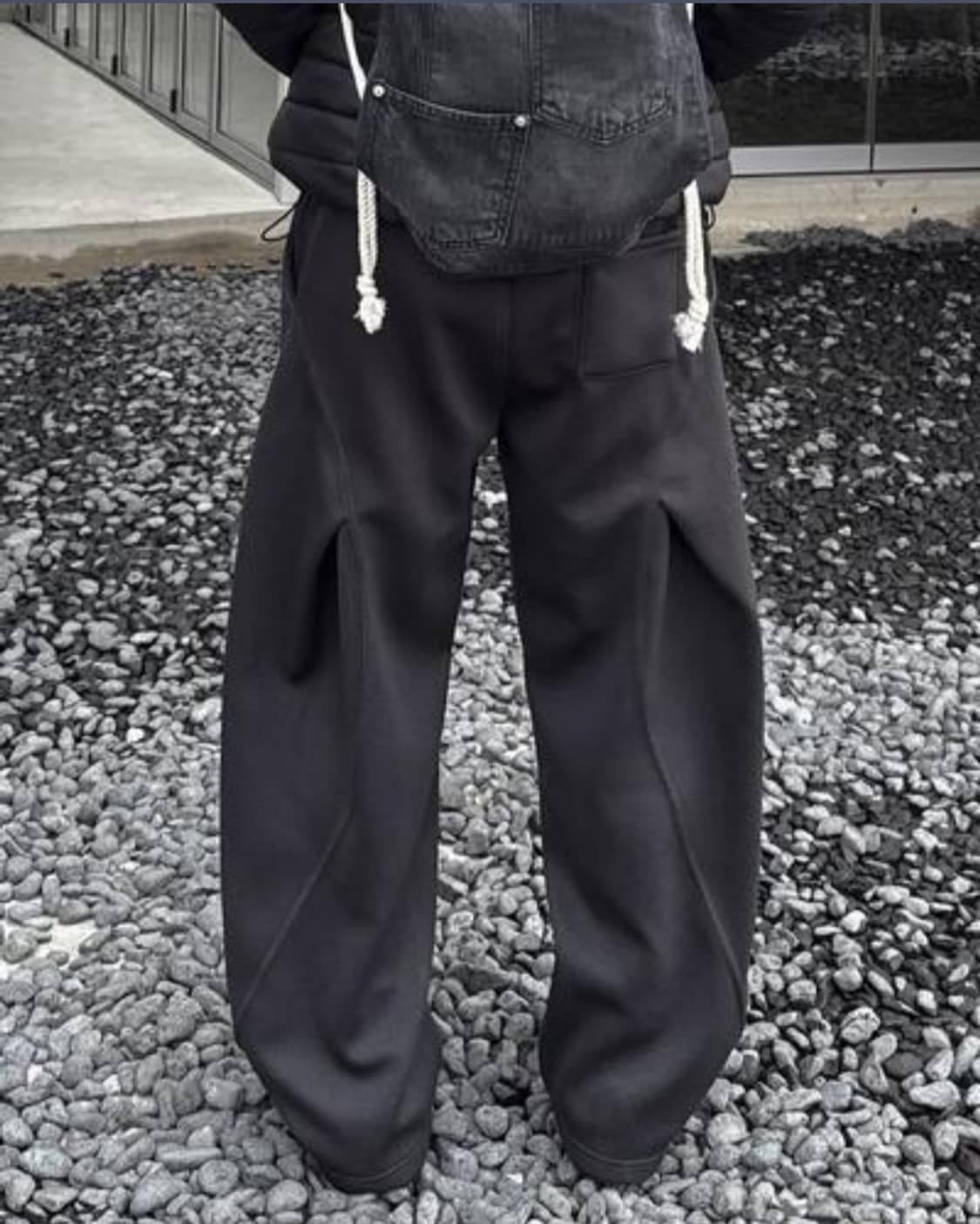 백절개 커브드 스웻팬츠 상품이미지2