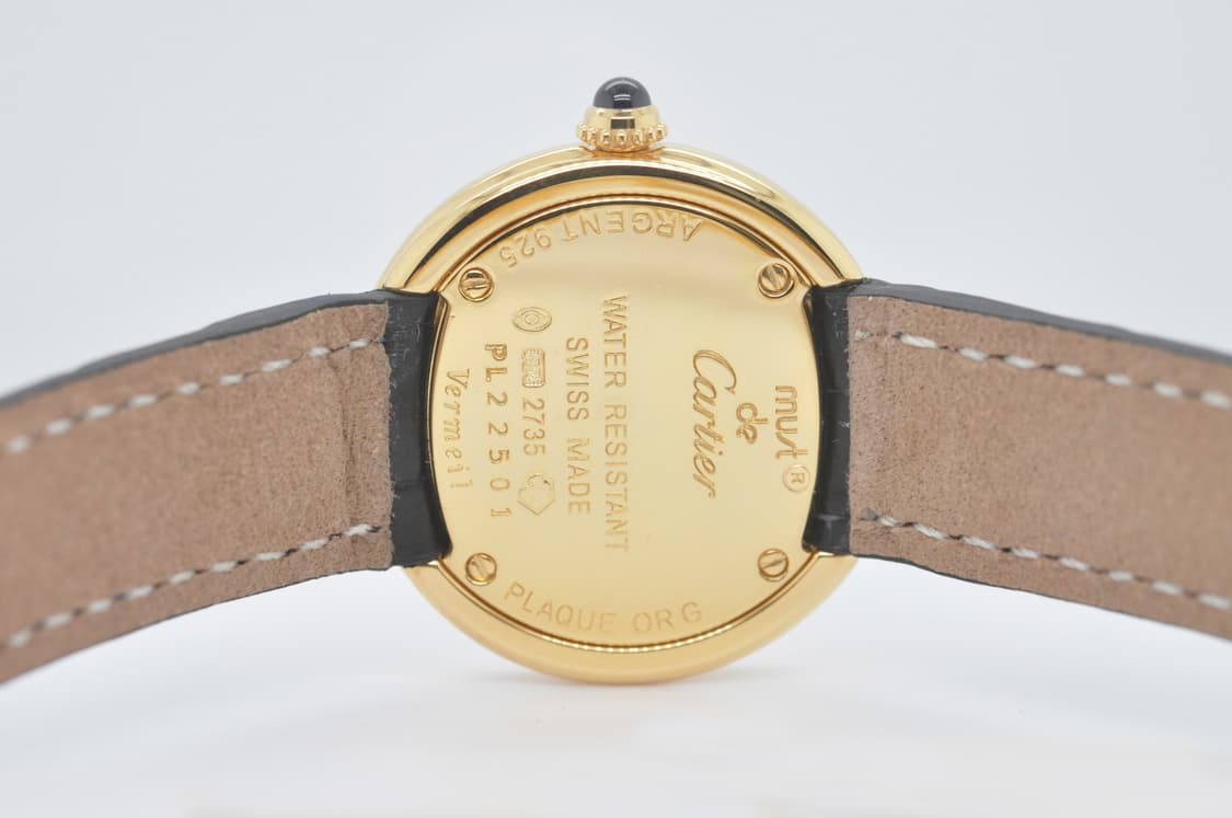 까르띠에 트리니티 금장 중고명품 손목시계 심플 다이얼 여성 천연 가죽시계 상품이미지5