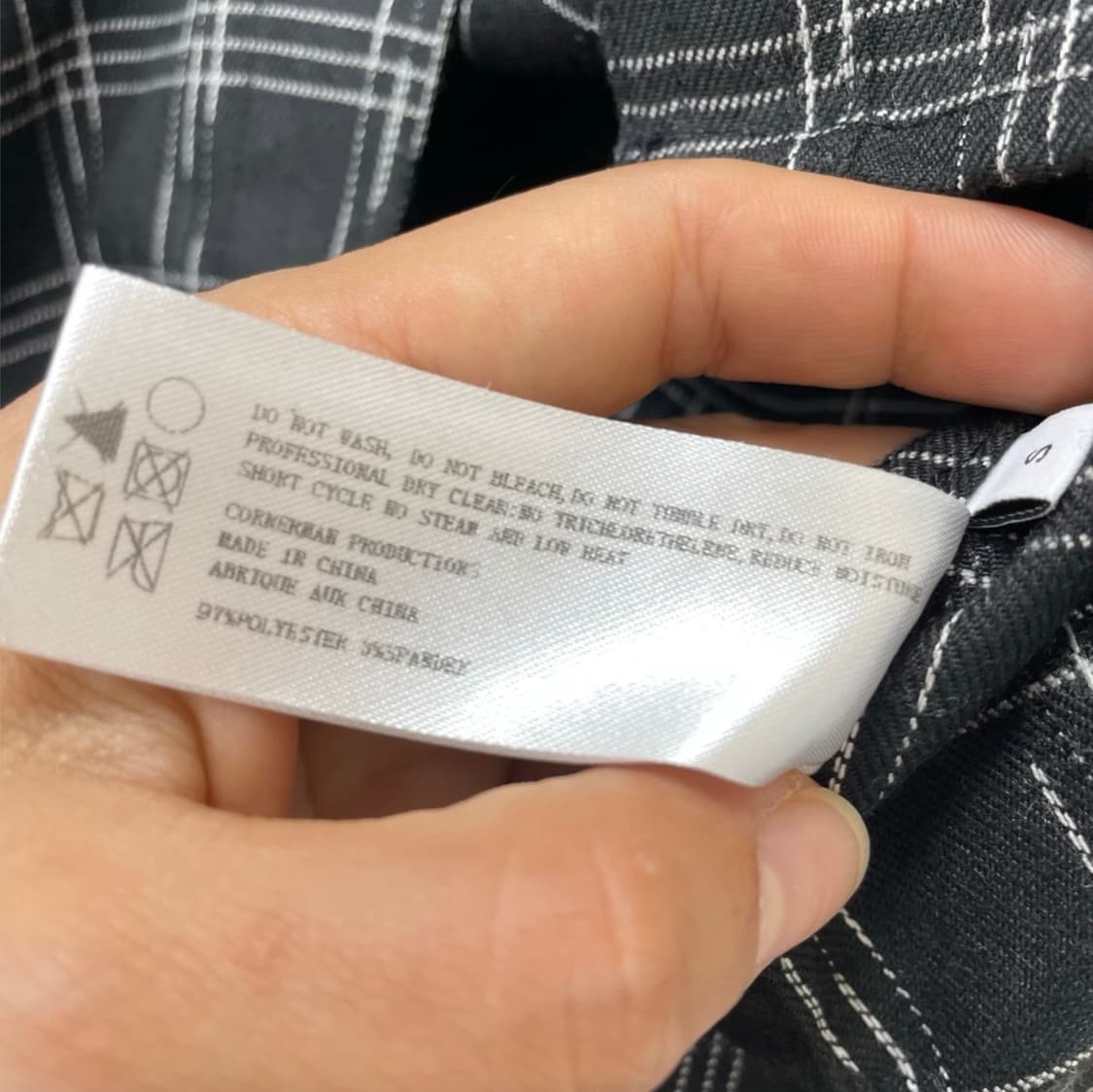 스탬피디 Stampd 블랙 체크 포켓 셔츠 S 상품이미지5