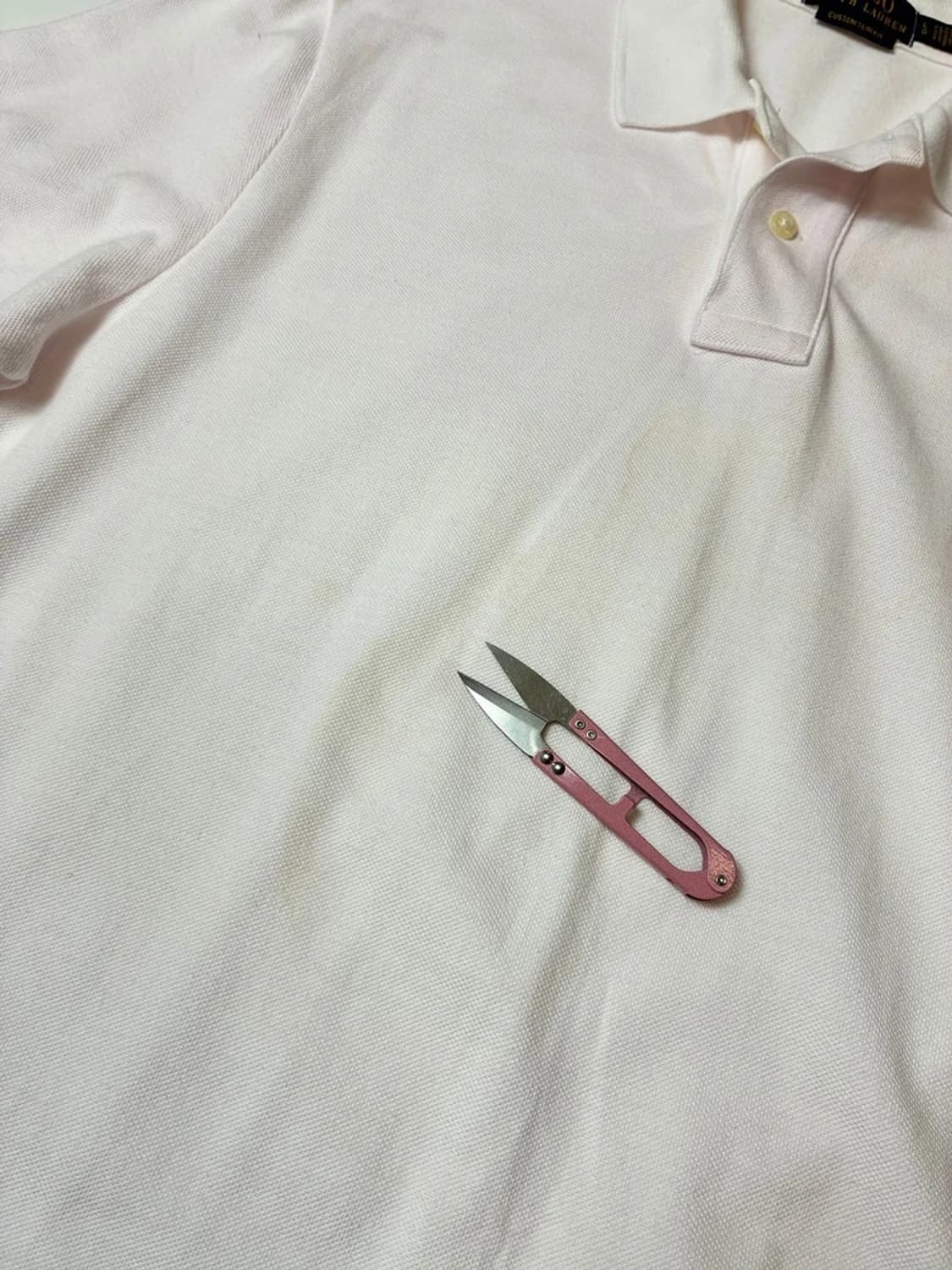 폴로 랄프로렌 라이트 핑크 반팔 카라 티셔츠 PN8690 상품이미지4