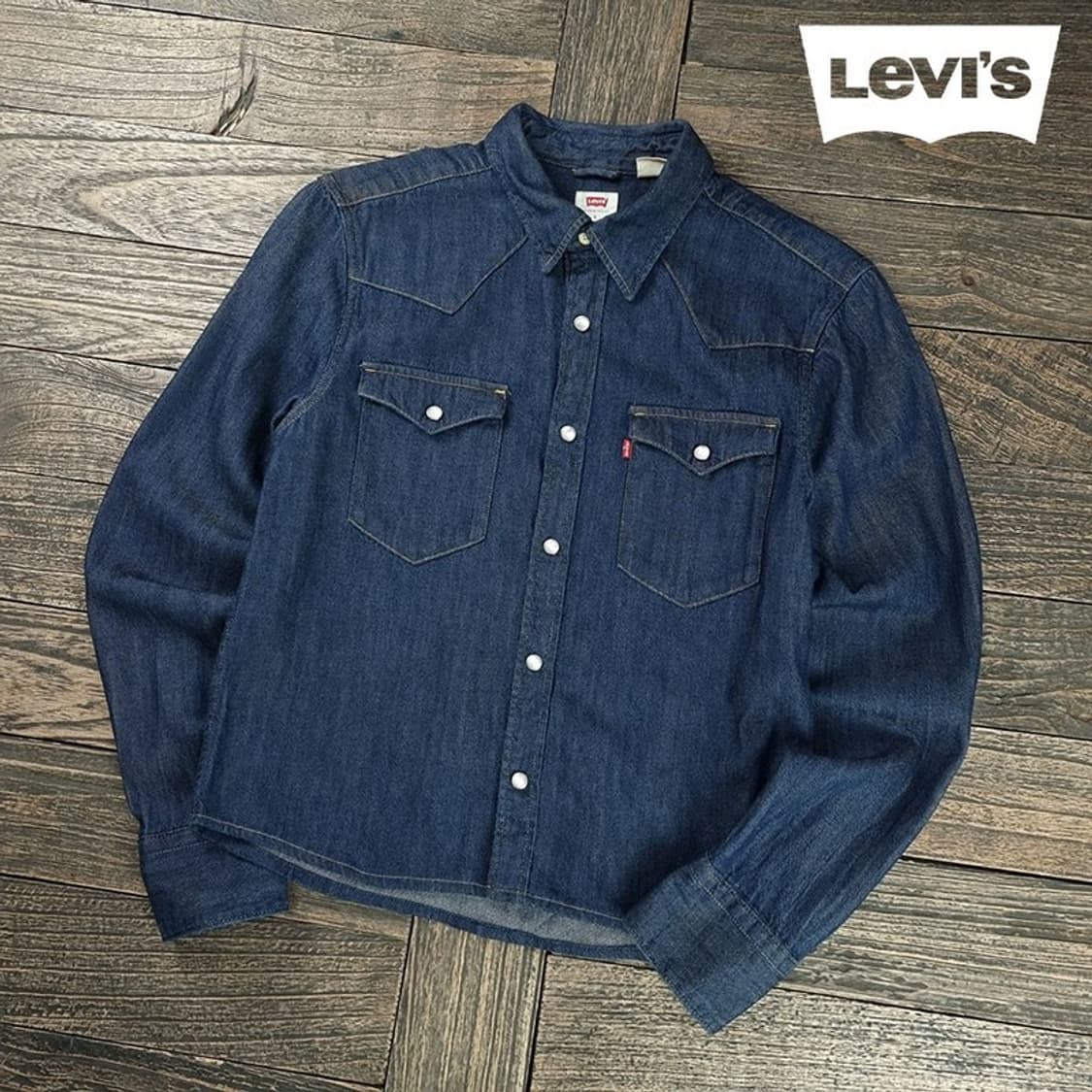 [리바이스] 크롭 커스텀 웨스턴 데님 셔츠 M19143 상품이미지1