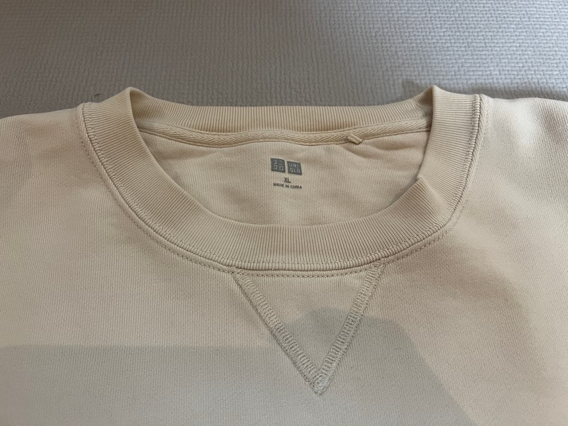 무료배송 - 유니클로 스웨트셔츠 맨투맨(아이보리) XL 상품이미지3