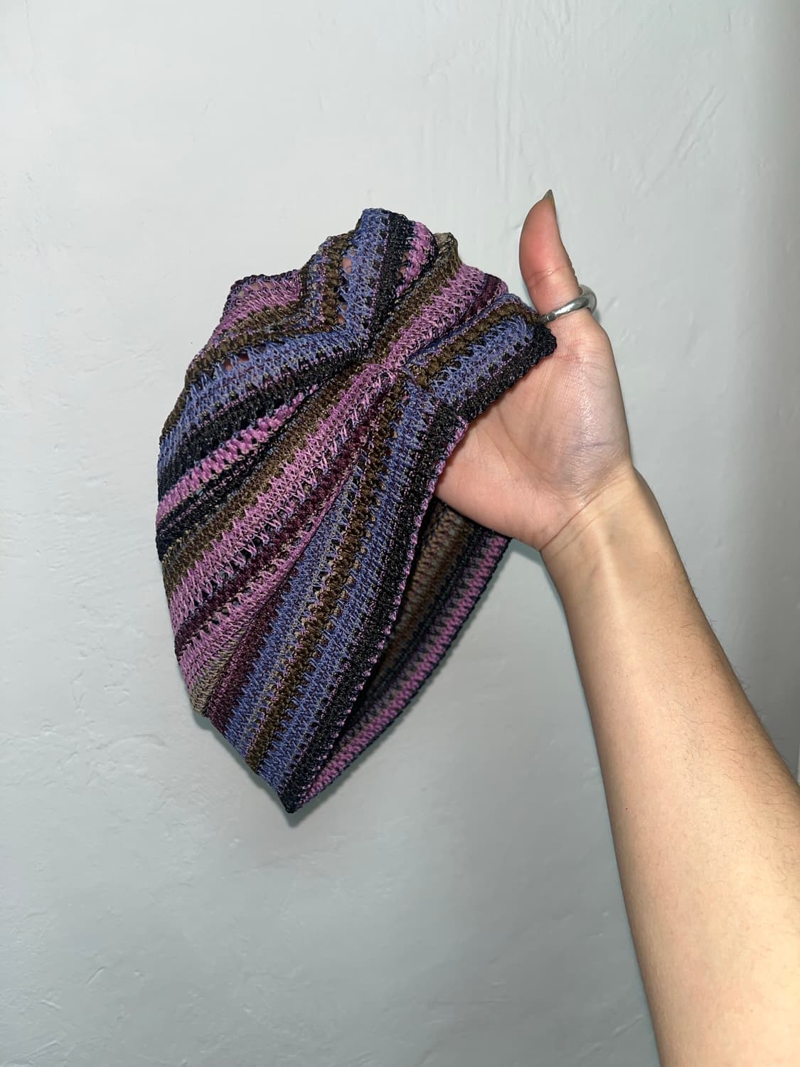 stripe shirring mesh beanie 셔링 비니 상품이미지1