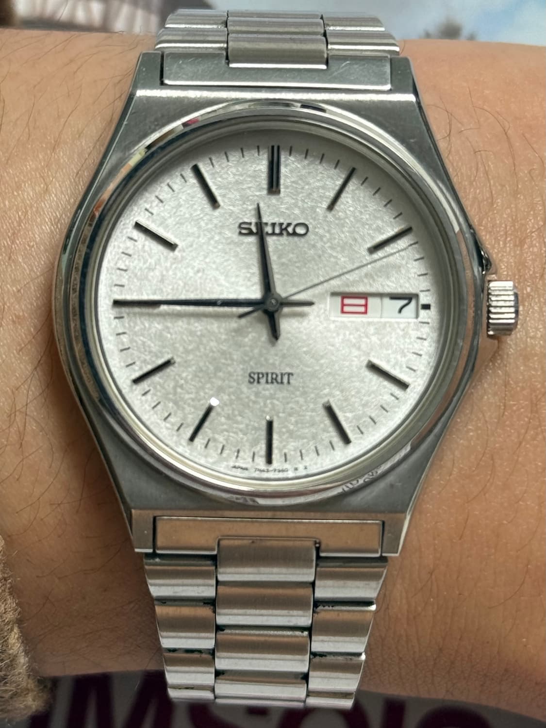 Seiko 세이코 SPRIT 쿼츠 데이 데이트 샌드 블라스트 상품이미지9