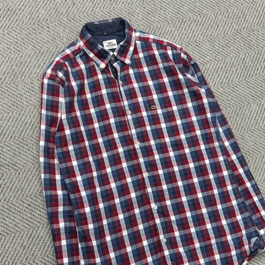 라코스테 체크 남방 셔츠 레귤러 핏v0370 상품이미지3