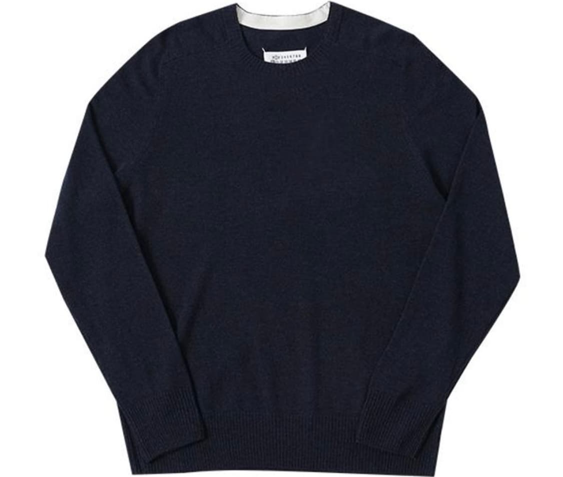 22fw 메종 마르지엘라 네이비 스티치 울 니트 상품이미지1