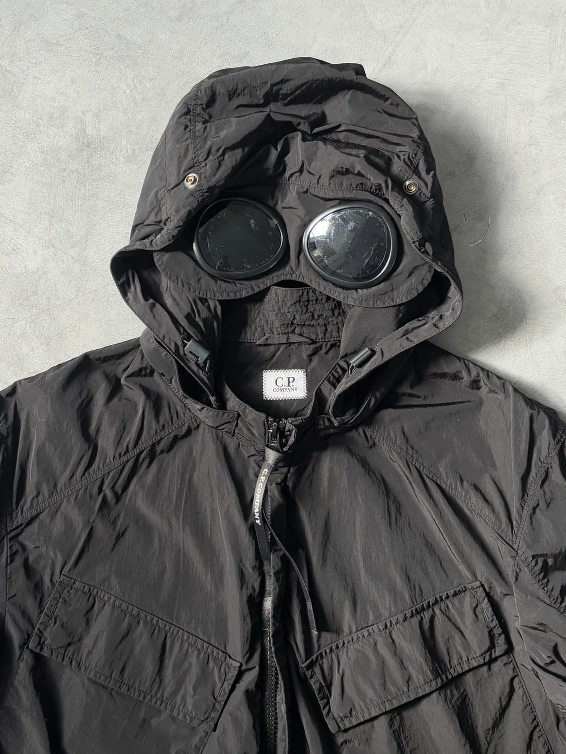 CP 컴퍼니 블랙 고글 나일론 후드 자켓 상품이미지3