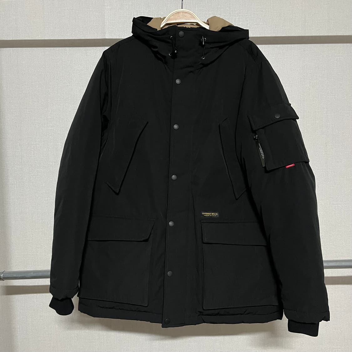 커버낫 후드 패딩 블랙 M 상품이미지1
