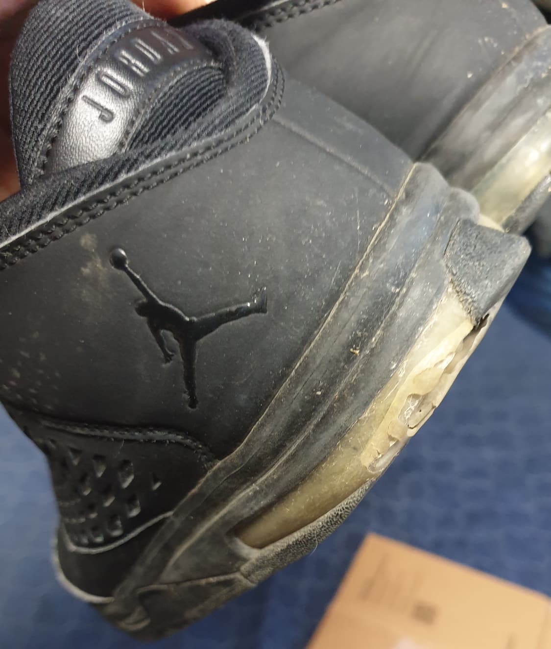 나이키 조던 플라이트 오리진4 스니커즈 올블랙 (245) 상품이미지7