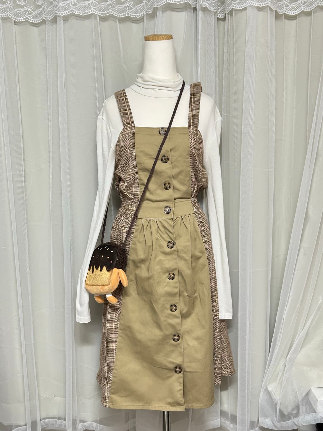 리즈리사 돌 라떼갸루 베이지핑크 원피스 모리걸 니혼진 상품이미지1