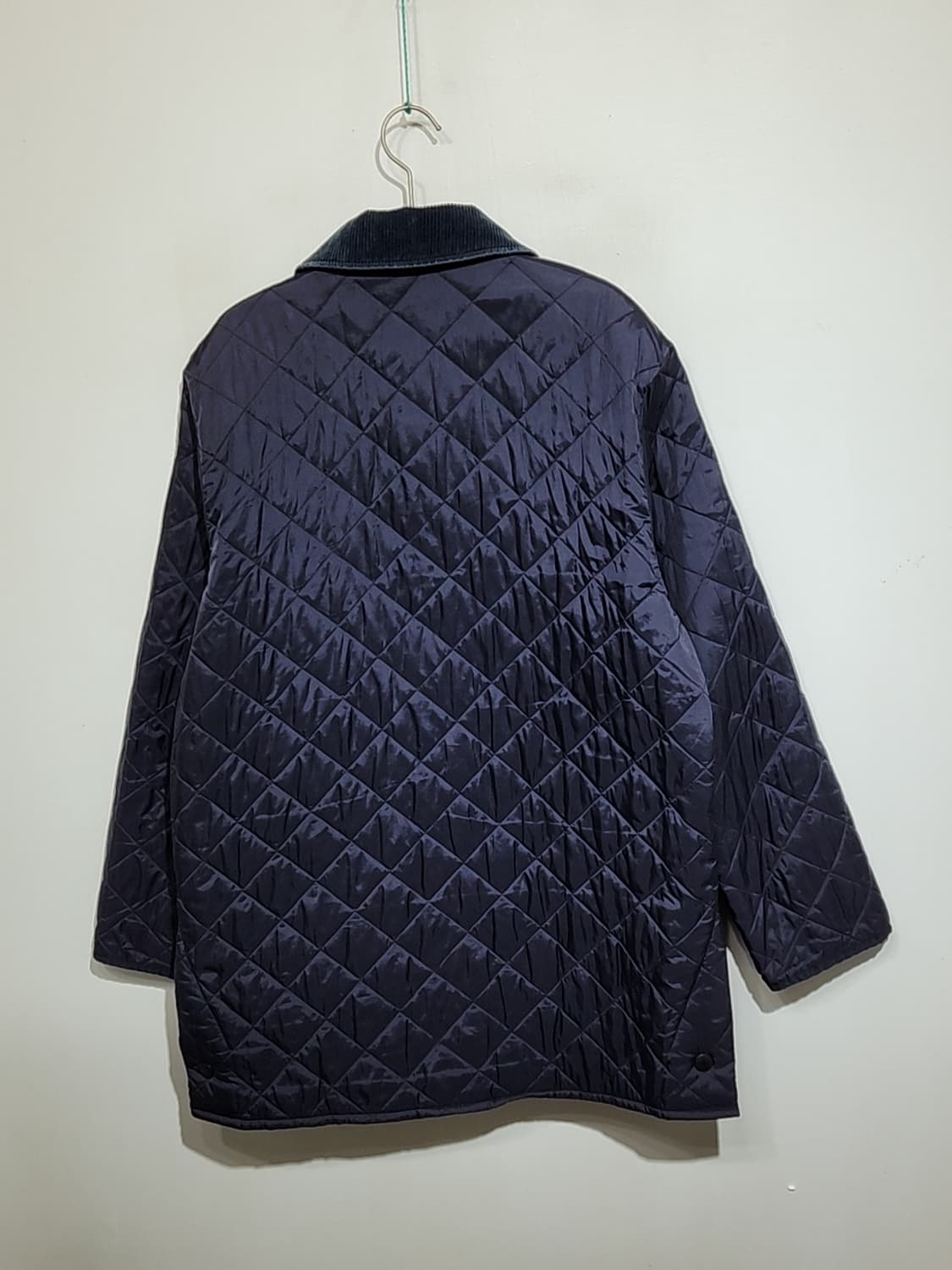 (XL) 바버 퀼팅자켓 네이비 누빔점퍼 코듀로이 카라넥  상품이미지6