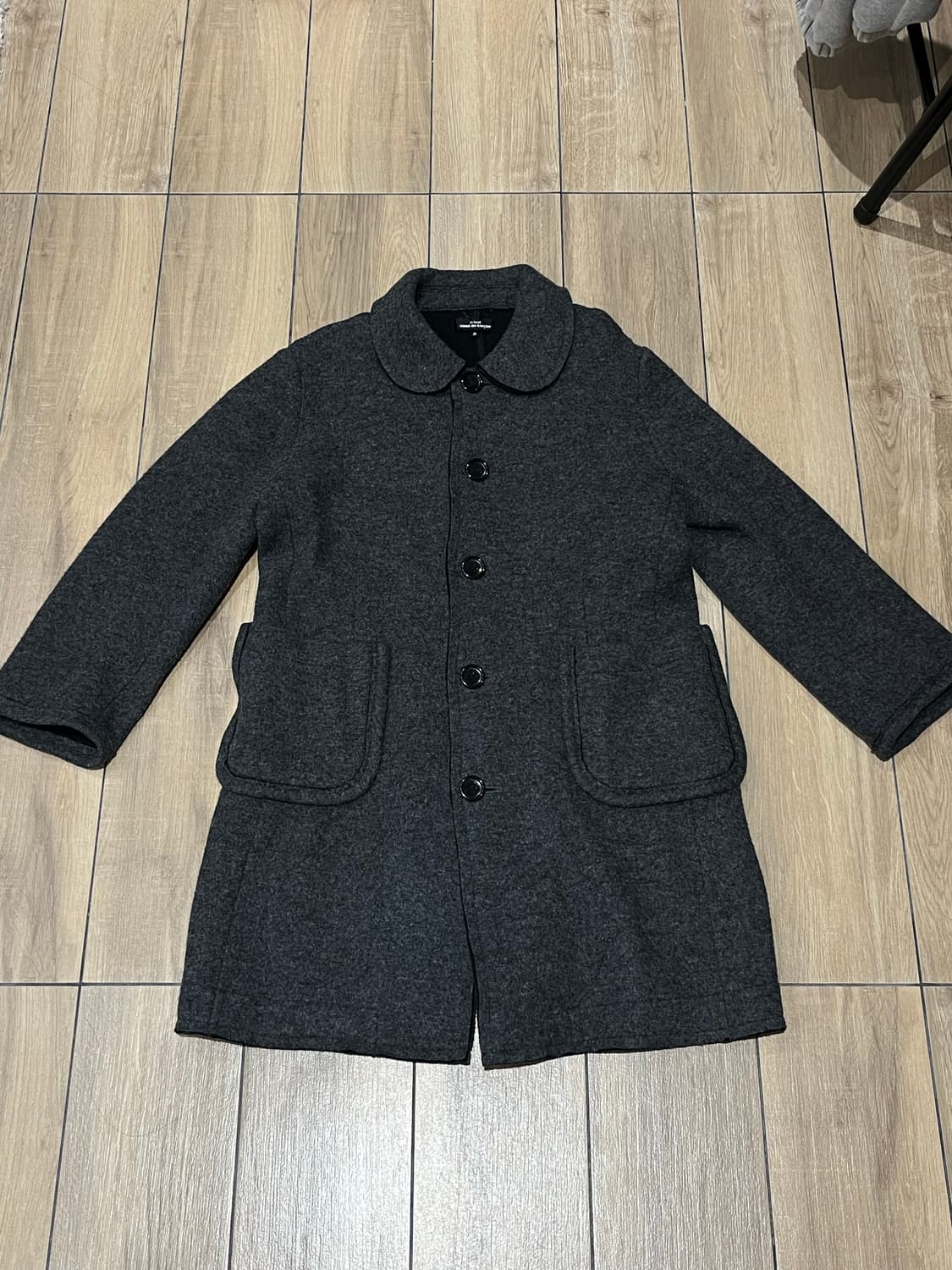 Comme des Garcons Tricot 울 코트 차콜 상품이미지1