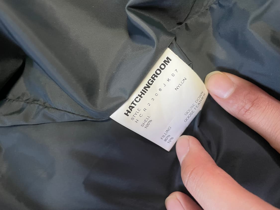 해칭룸 23FW 웹 구스다운 차콜 4사이즈 상품이미지5