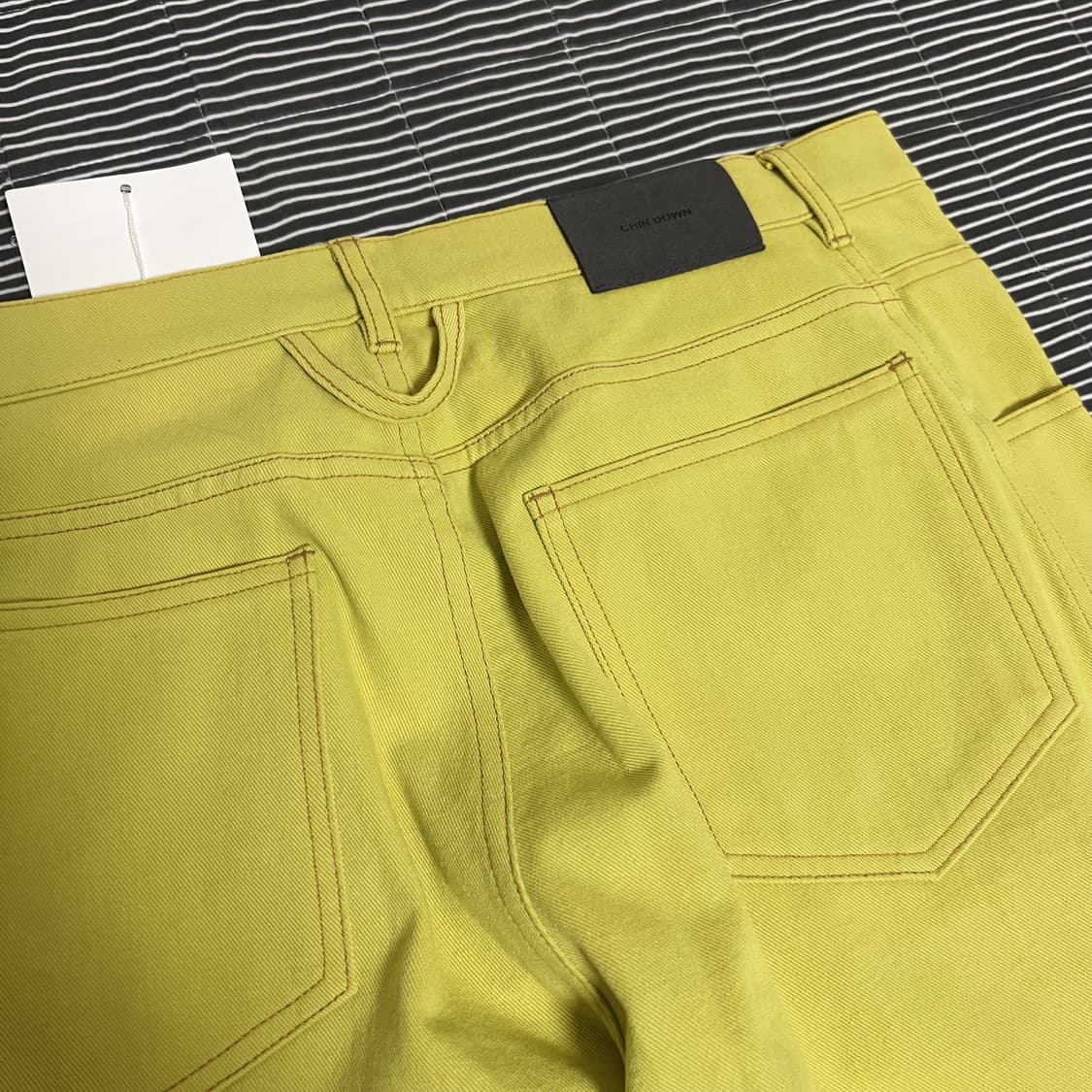 친다운 패널드 트라우저 옐로우 3size (새상품) 상품이미지7
