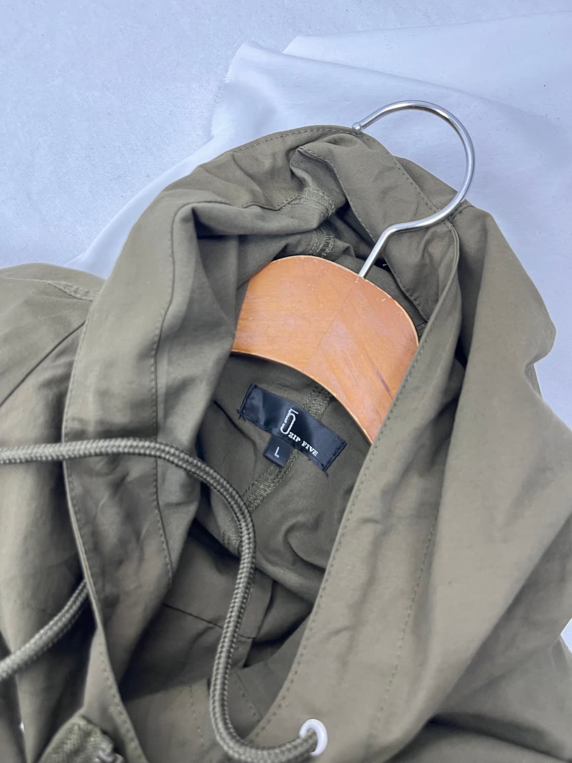 Vintage 카키컬러 후드 야상 상품이미지5