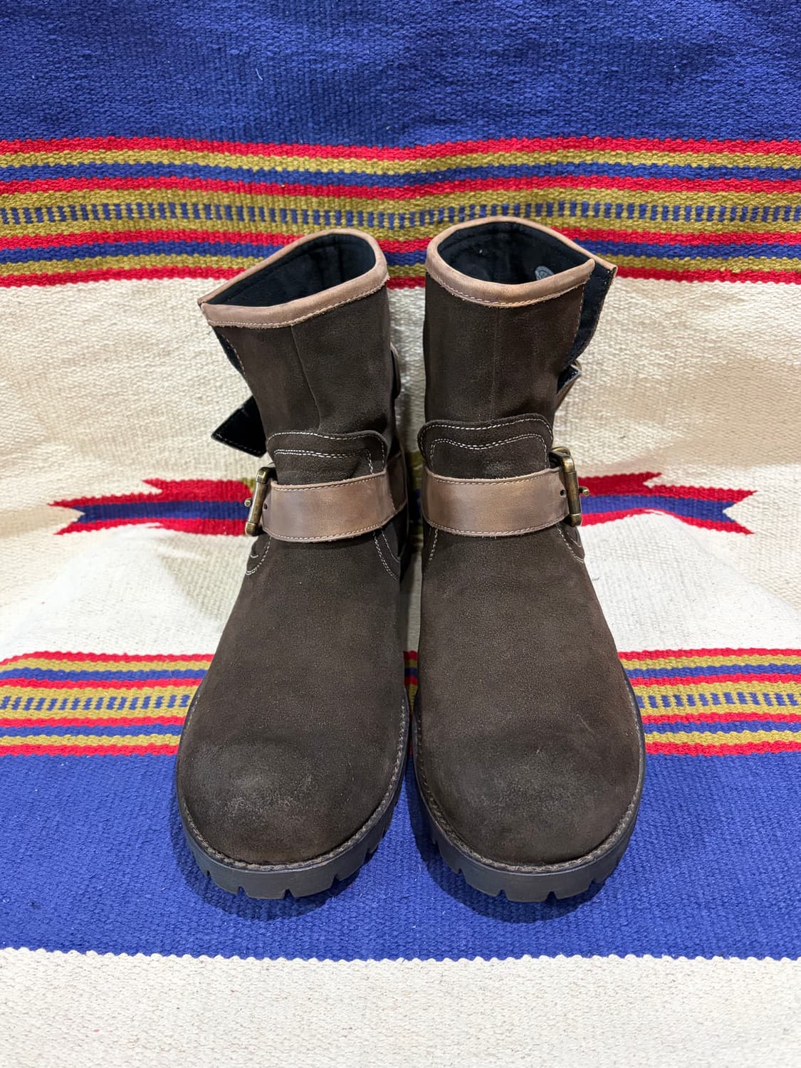 훕 EE 스웨이드+레더 투톤 엔지니어부츠 상품이미지4