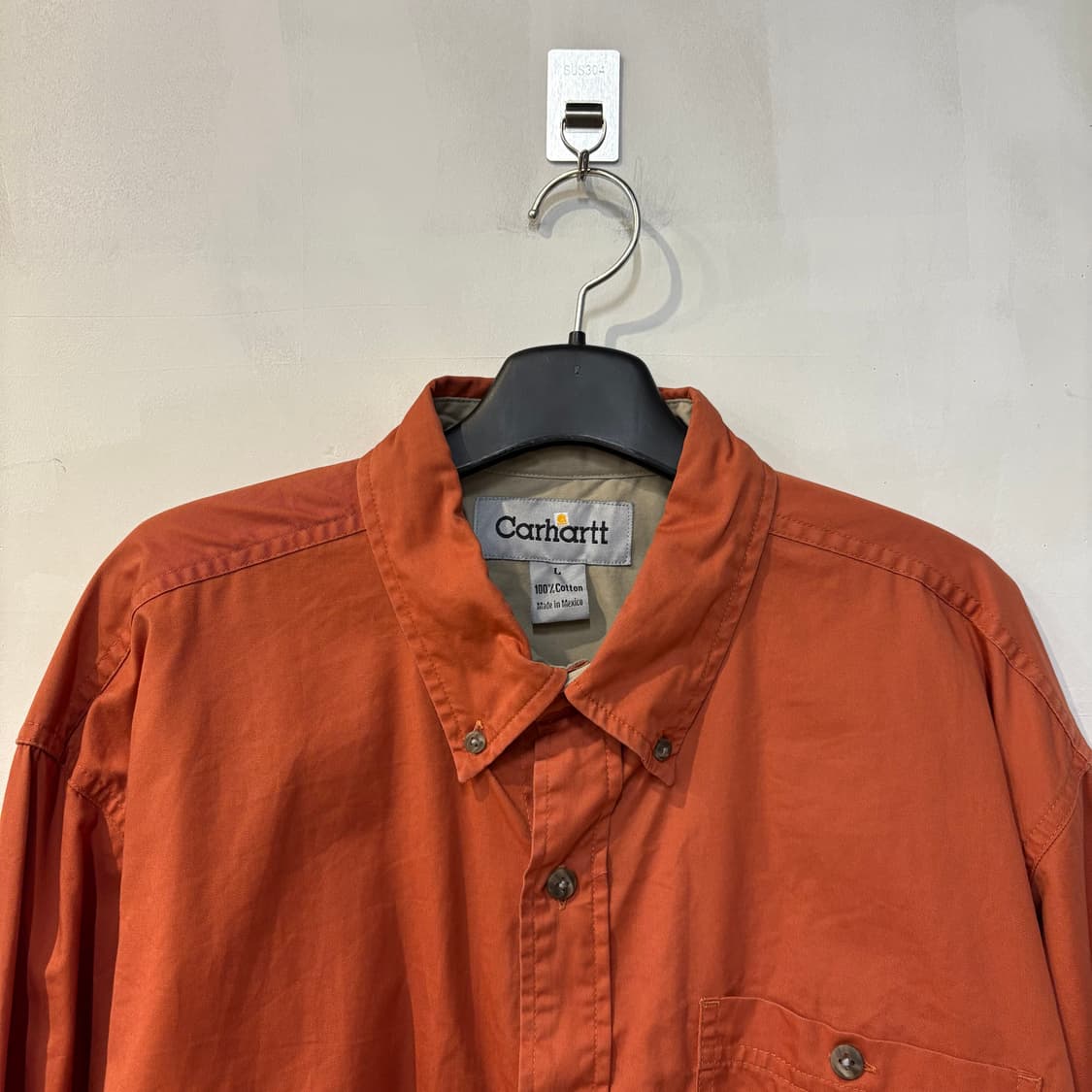 칼하트 셔츠 L 오렌지 상품이미지3