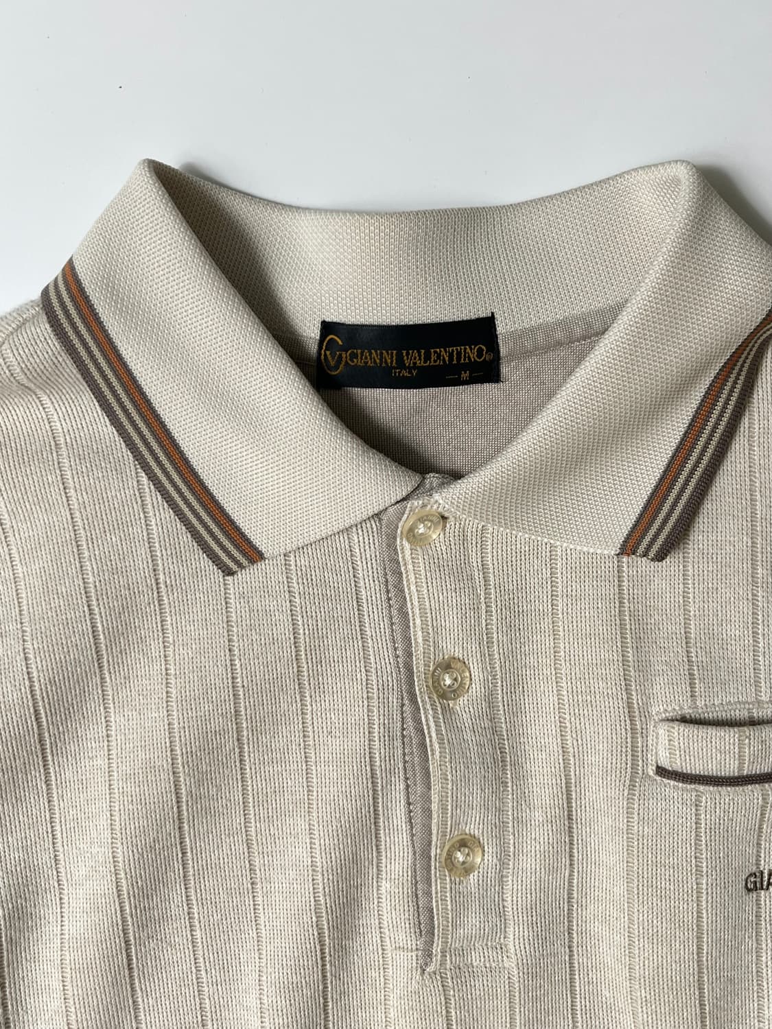 지아니 발렌티노 아이보리 카라 티 상품이미지7