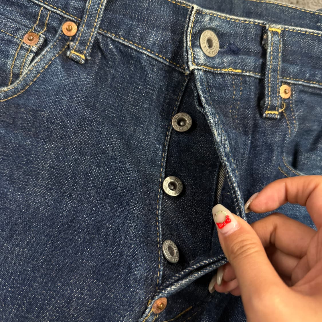 [정품/30X36] 리바이스 재팬 빅Es702XX 셀비지 데님 팬츠 상품이미지8