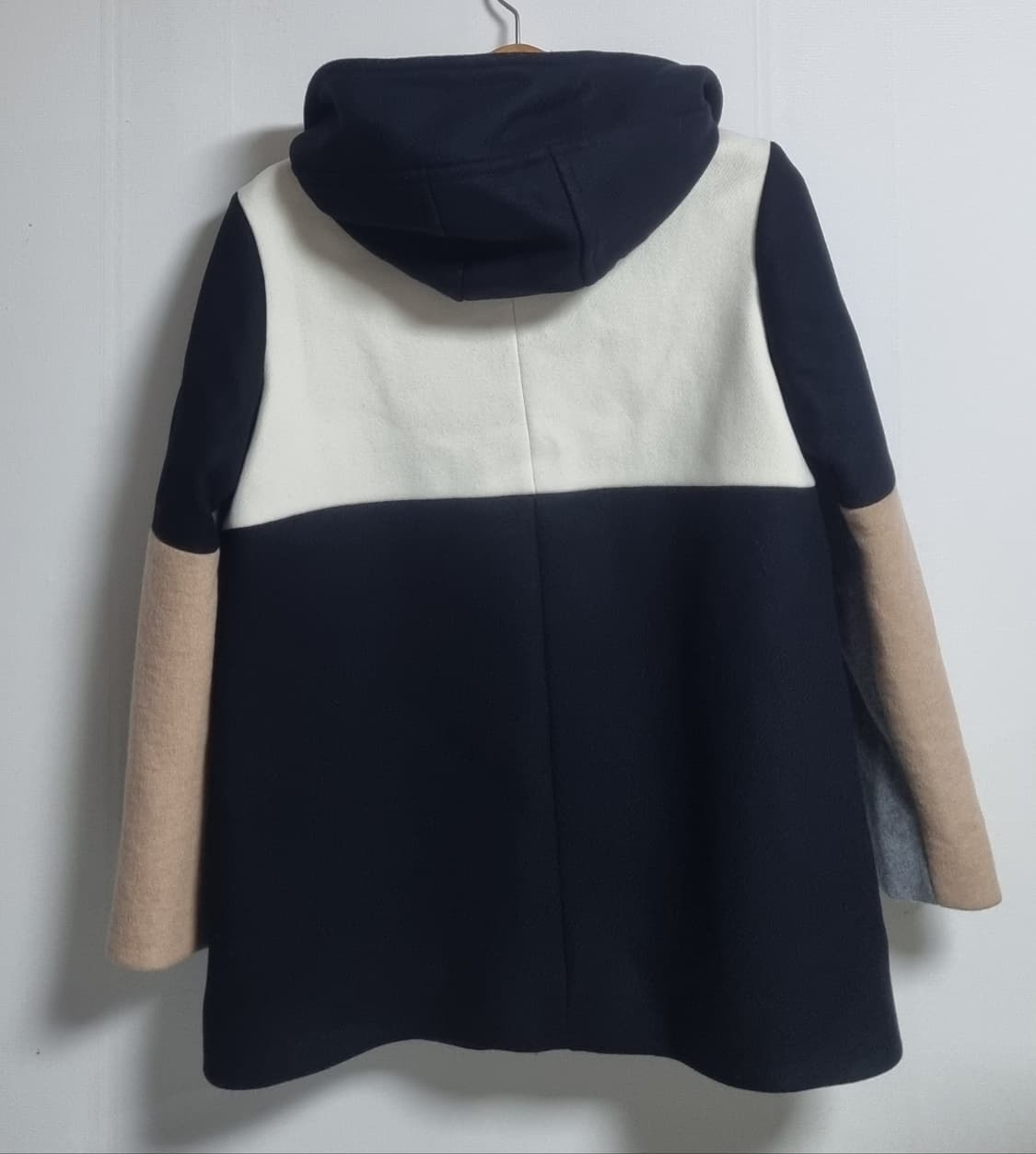 36) 마쥬 블랙 울혼방 후드 코트 상품이미지3