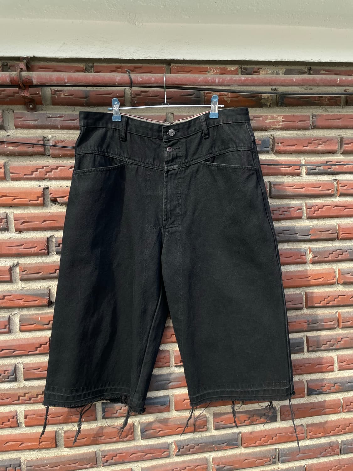 00s 빈티지 블랙 버뮤다 팬츠 상품이미지1