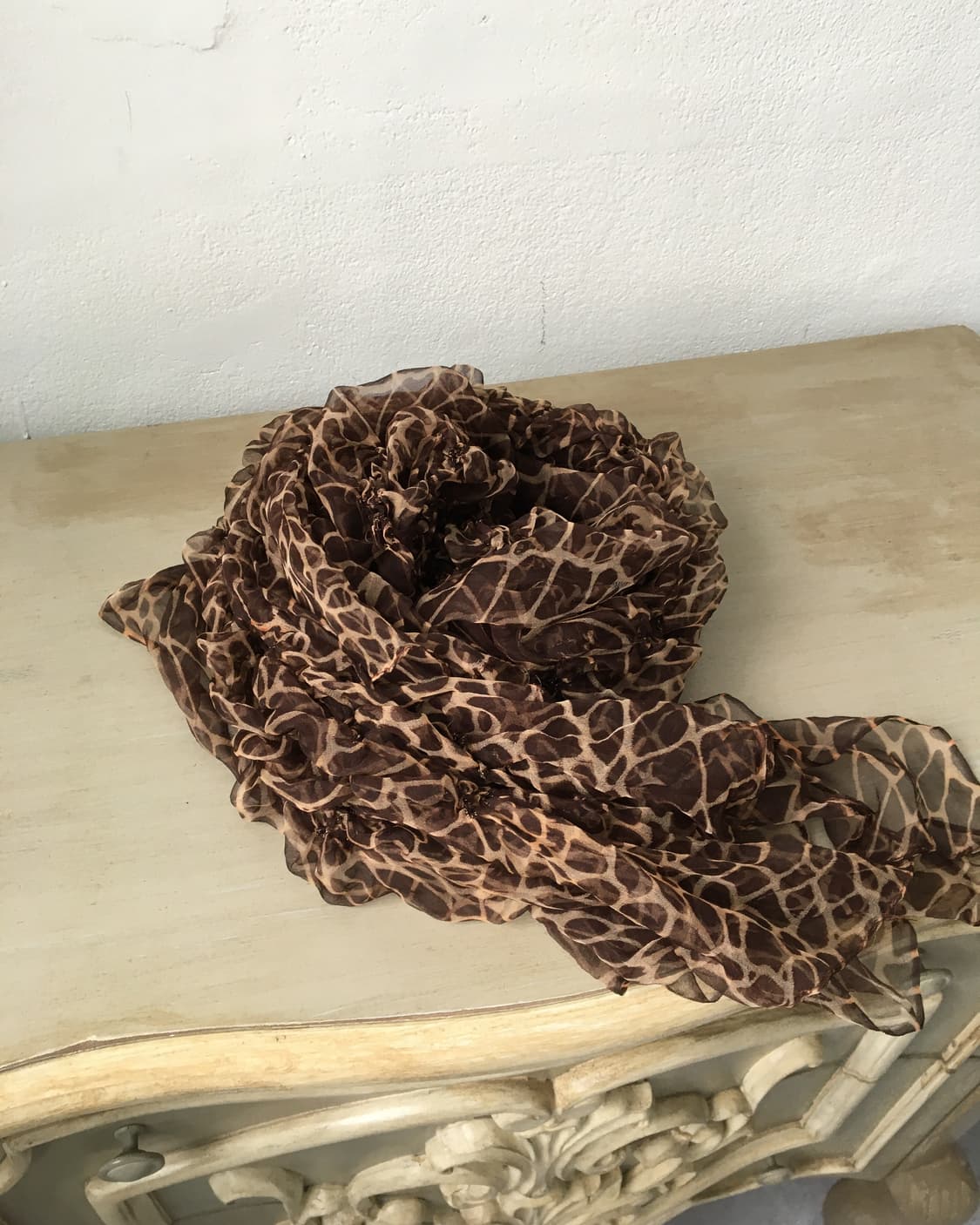 animal pattern shirring muffler 상품이미지3