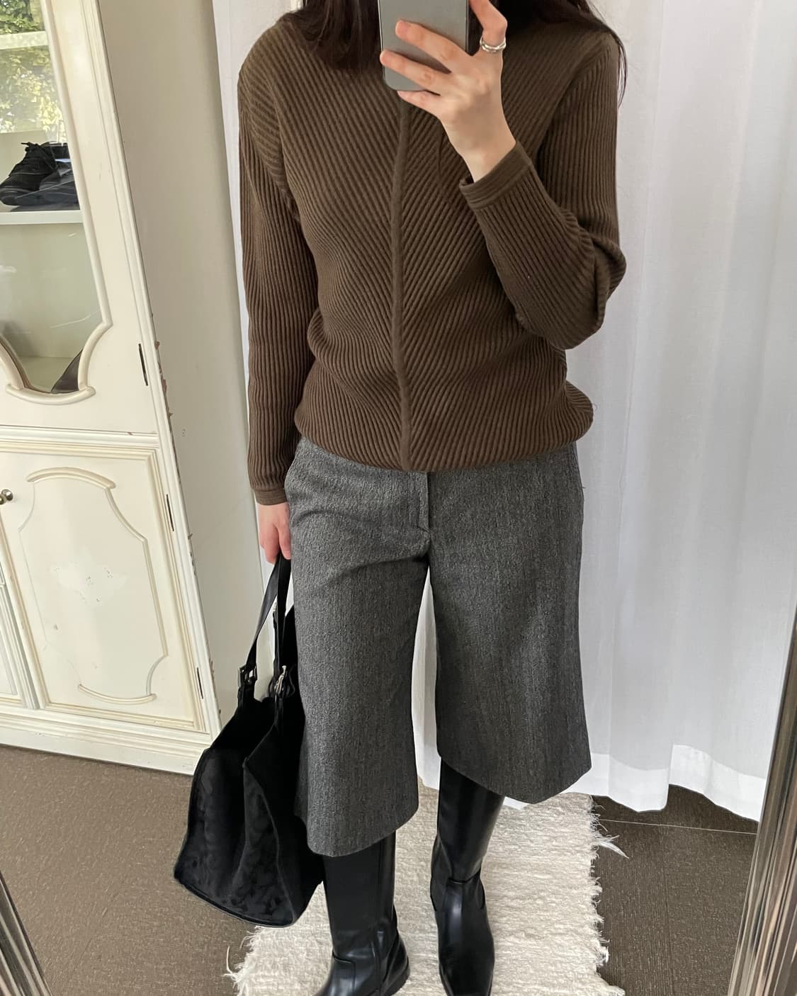 vintage herringbone wool half pants 상품이미지5