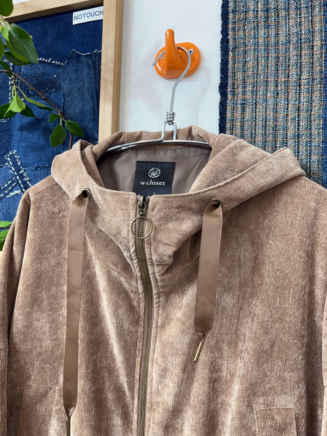 👧🏻W CLOSET   Suede Hood Zip-Up 상품이미지3