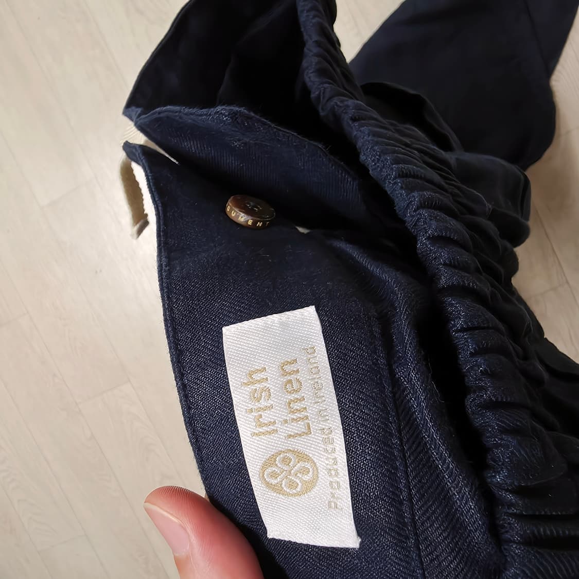 [L] 도큐먼트 린넨 페인터 팬츠 네이비 document 상품이미지8