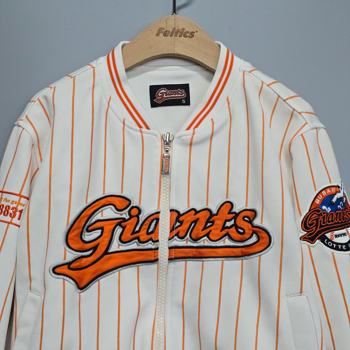 롯데자이언츠(GIANTS) 키즈 스트라이프 집업 자켓 5호 상품이미지2