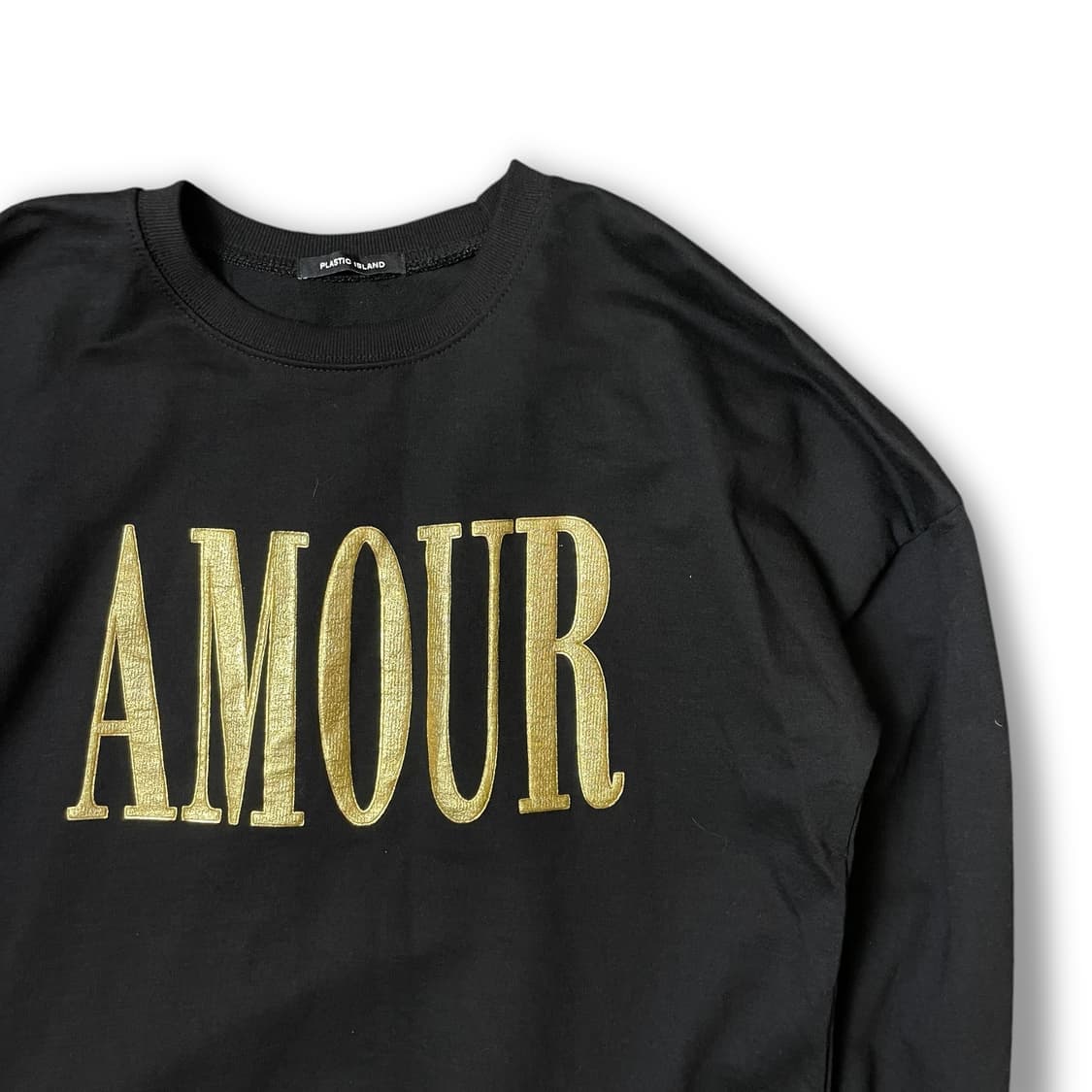 플라스틱 아일랜드 블랙 맨투맨 스웻셔츠 상품이미지3