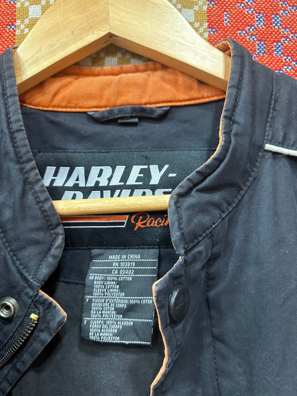 할리데이비슨 이글 워시드 레이싱 자켓  L 상품이미지3