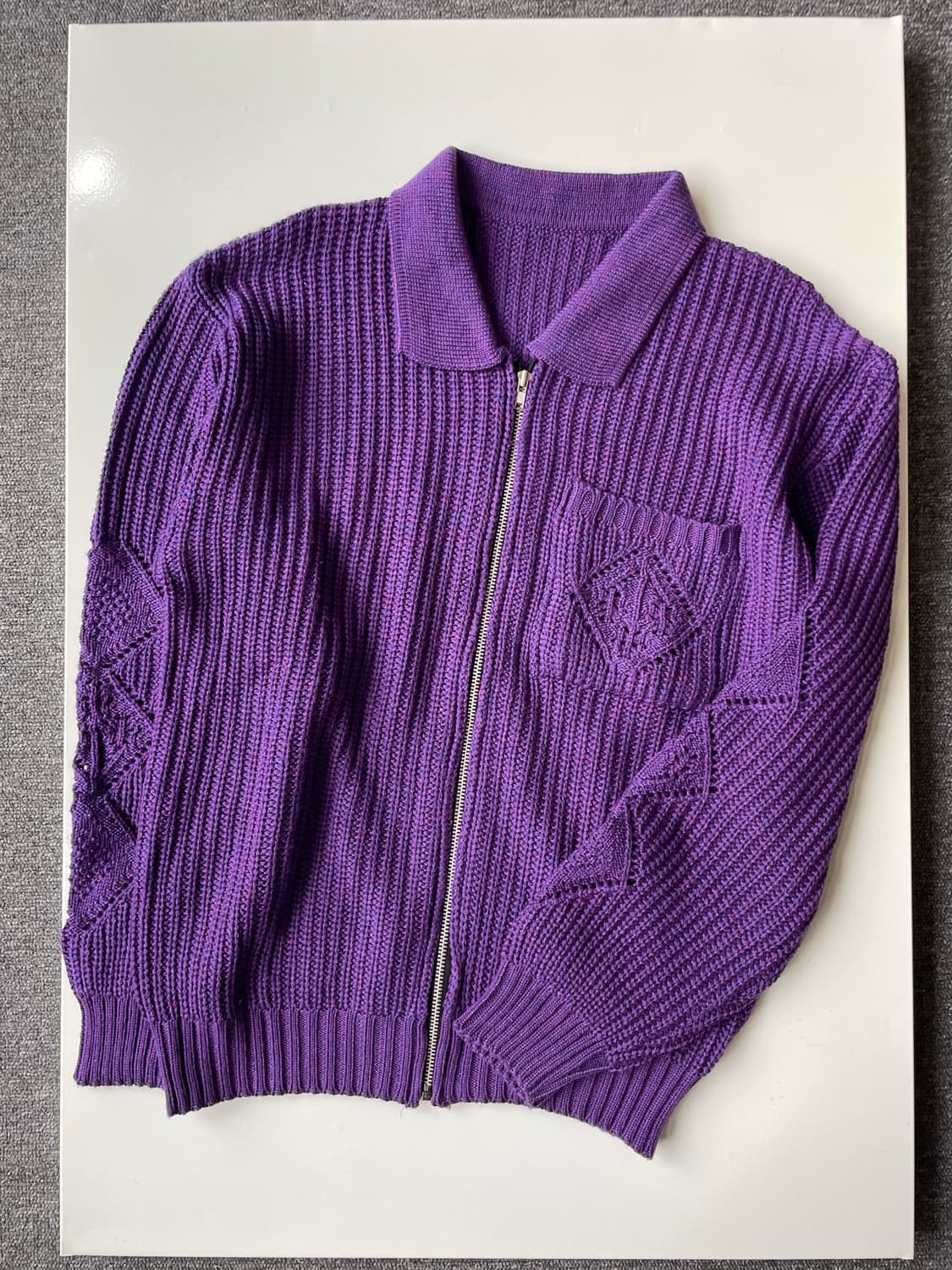 Purple jip-up knit 상품이미지1