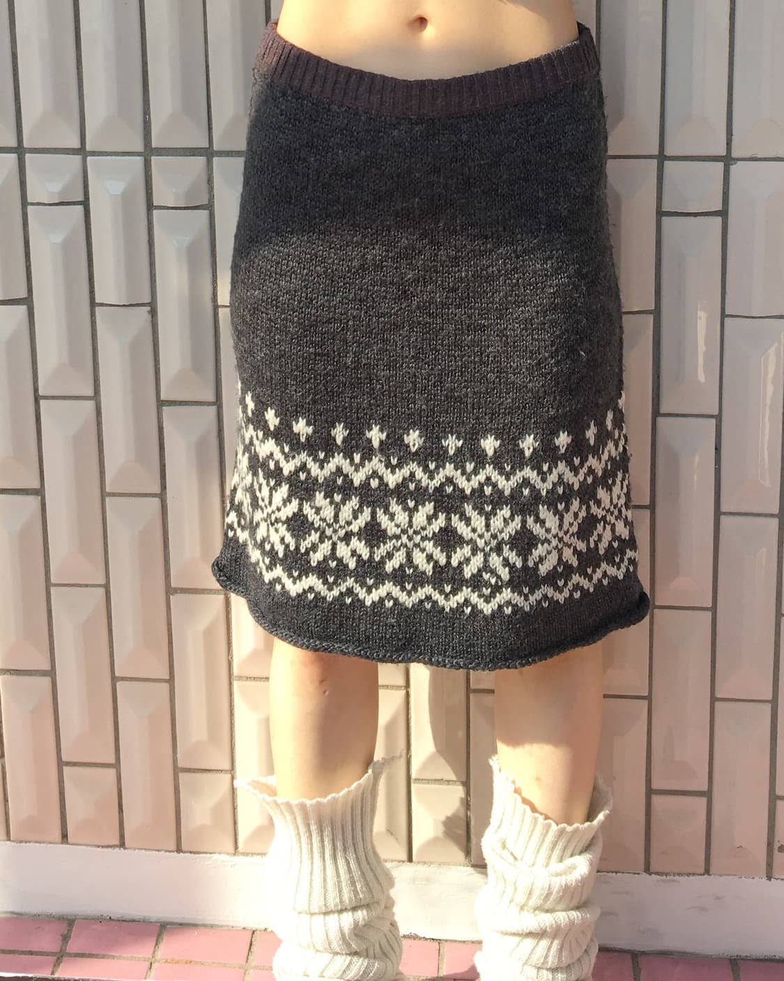 Snow pattern knit skirt 상품이미지4