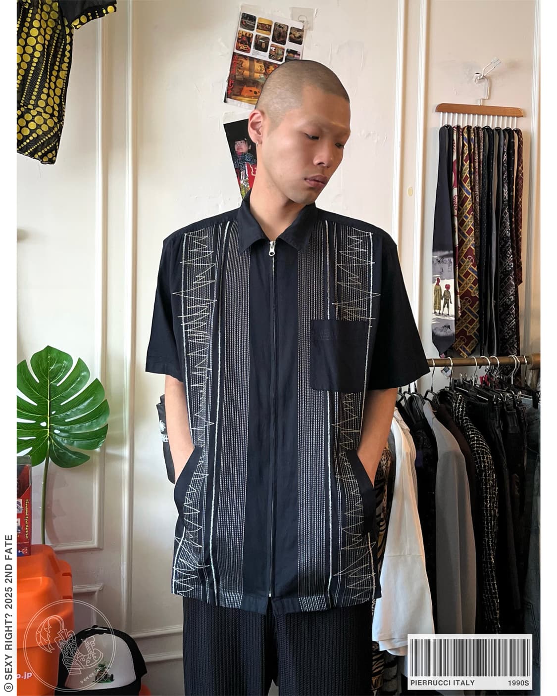 90s Pierrucci ITALY Embroidery 1/2 JK 상품이미지1