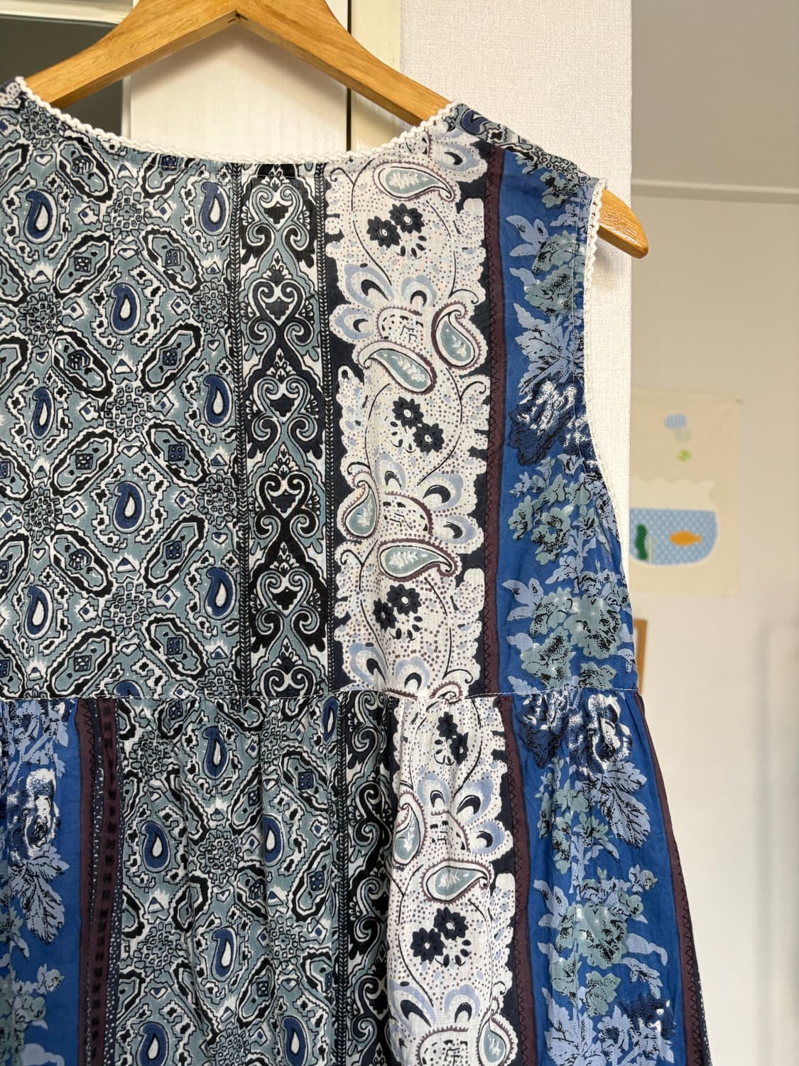 블루 패턴 슬리브리스  상품이미지6