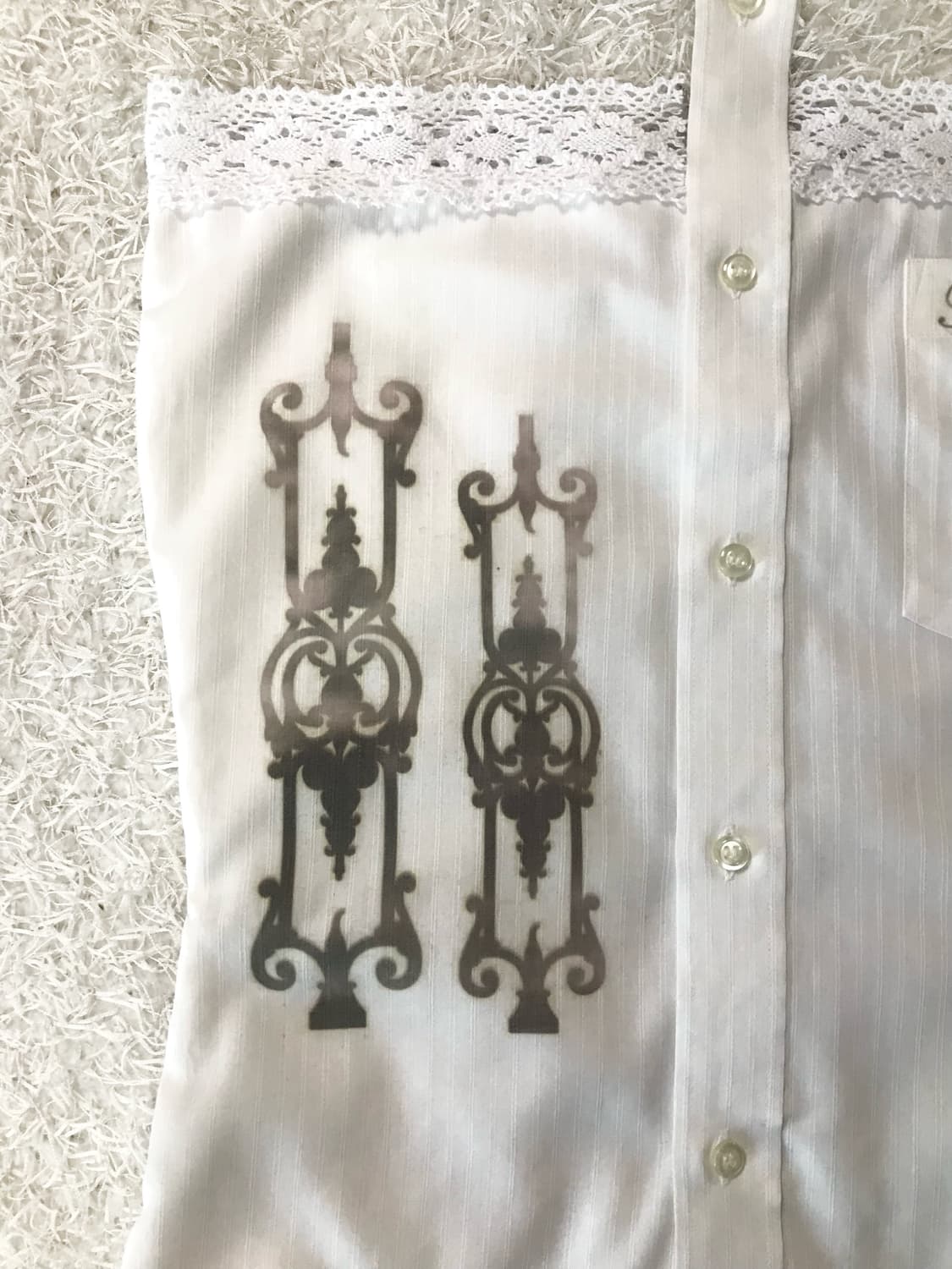 Antique Lace Button Collar Cut Sleeveles 상품이미지3